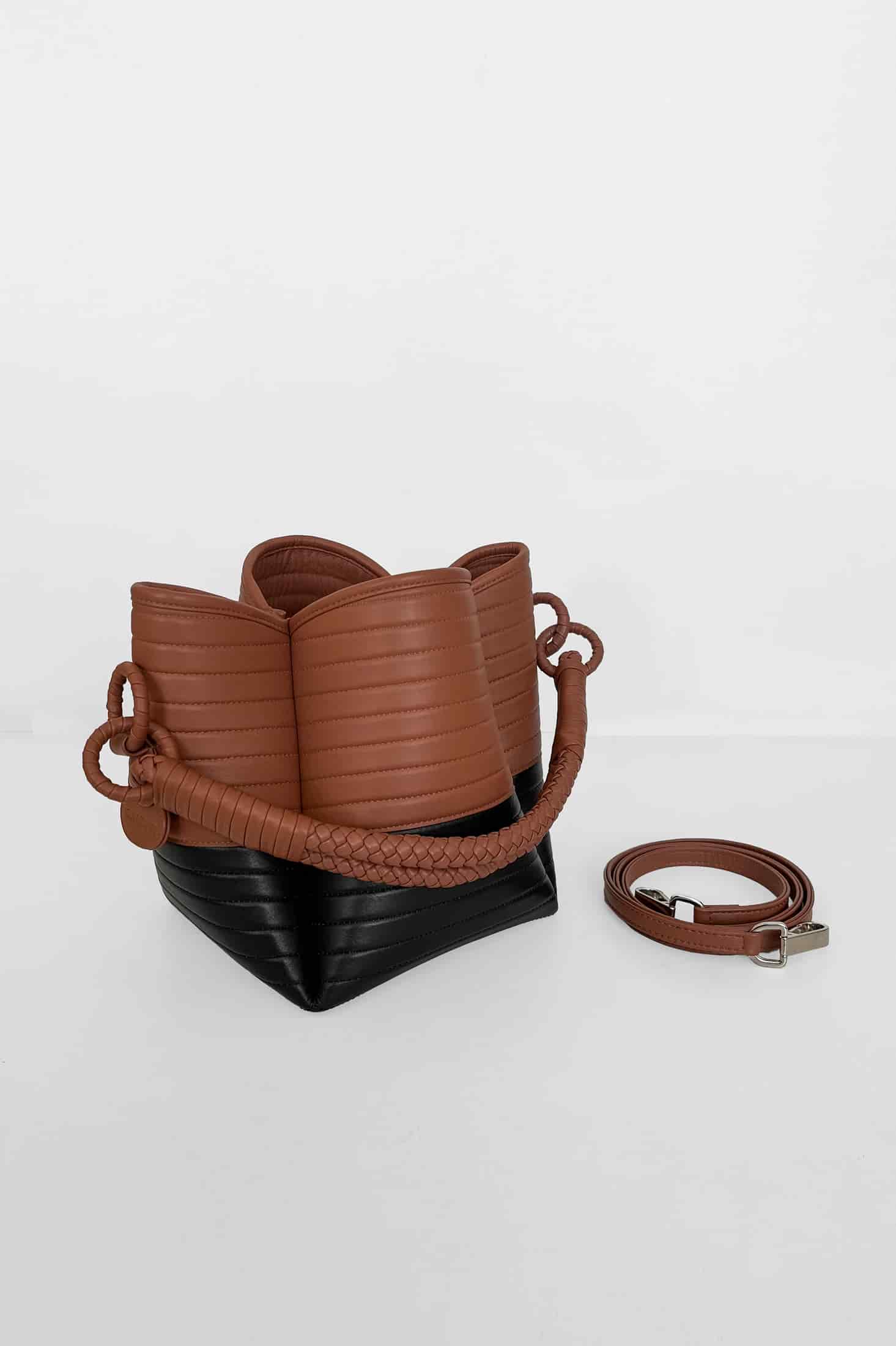 Tulip Oxford Bag, Black & Brandy - miniatura 5