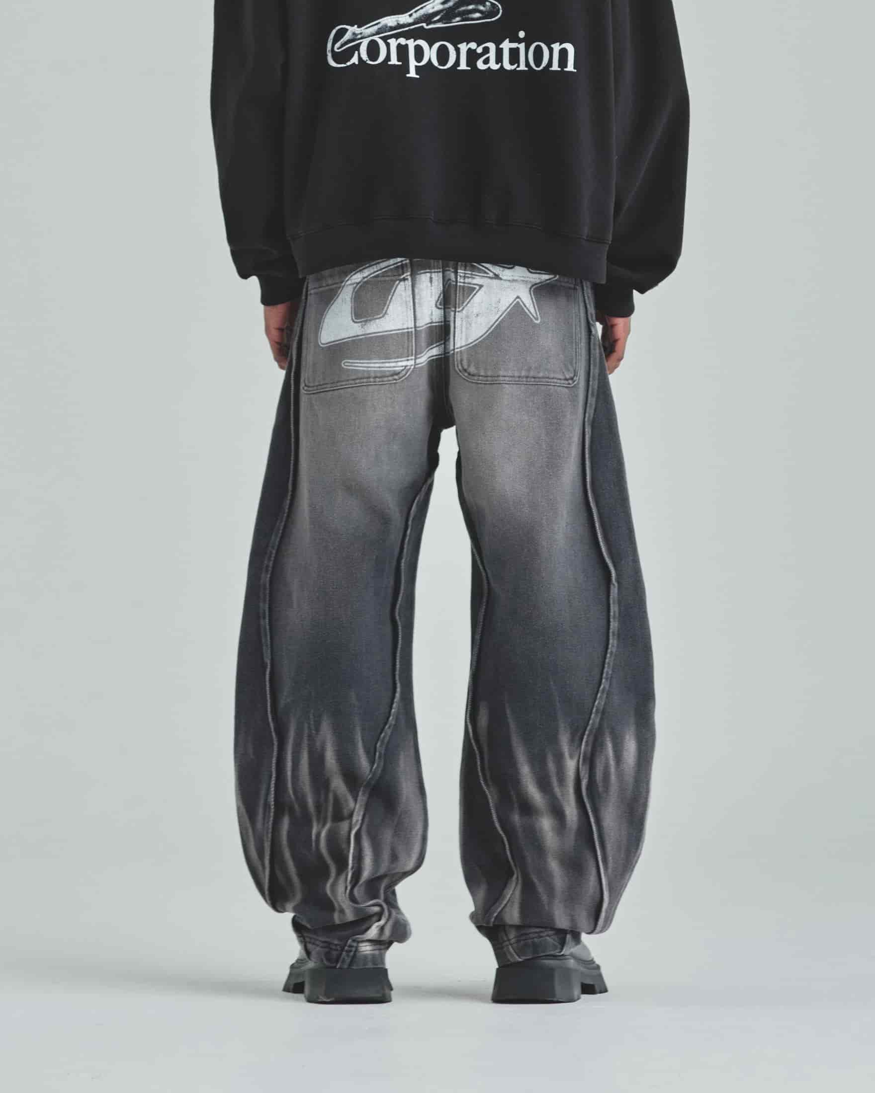 Act 1 UG Star Barrel Vein Jean Washed Black - miniatura 7