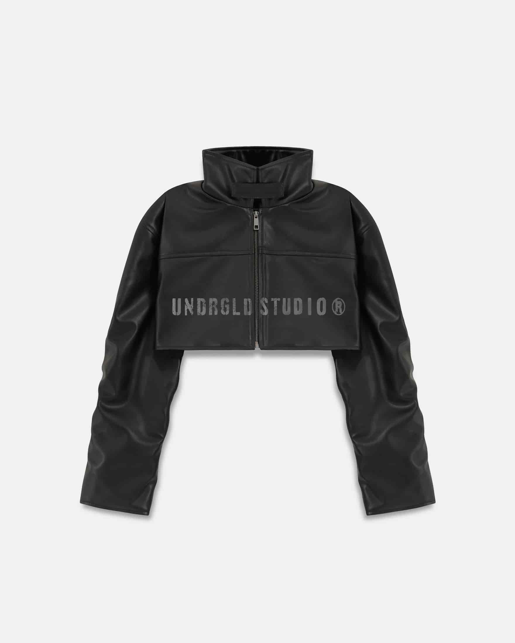 Spring Worn Logo Cropped Jacket Black - miniatura 3