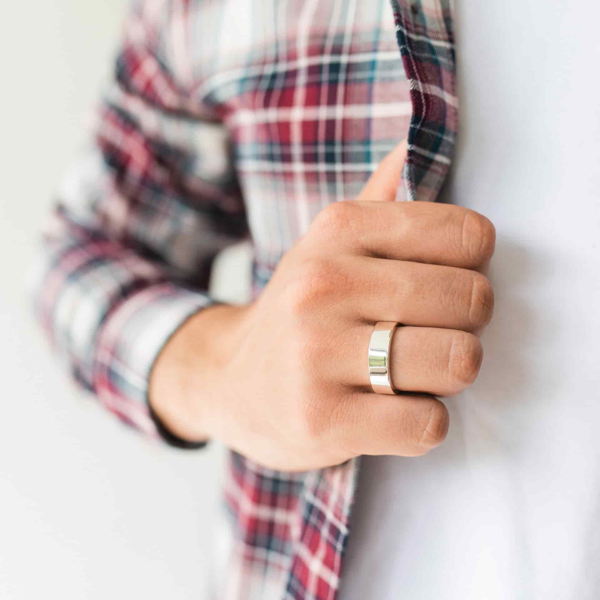 BAND RING 7MM | ANILLO EN PLATA LEY 925 - miniatura 4