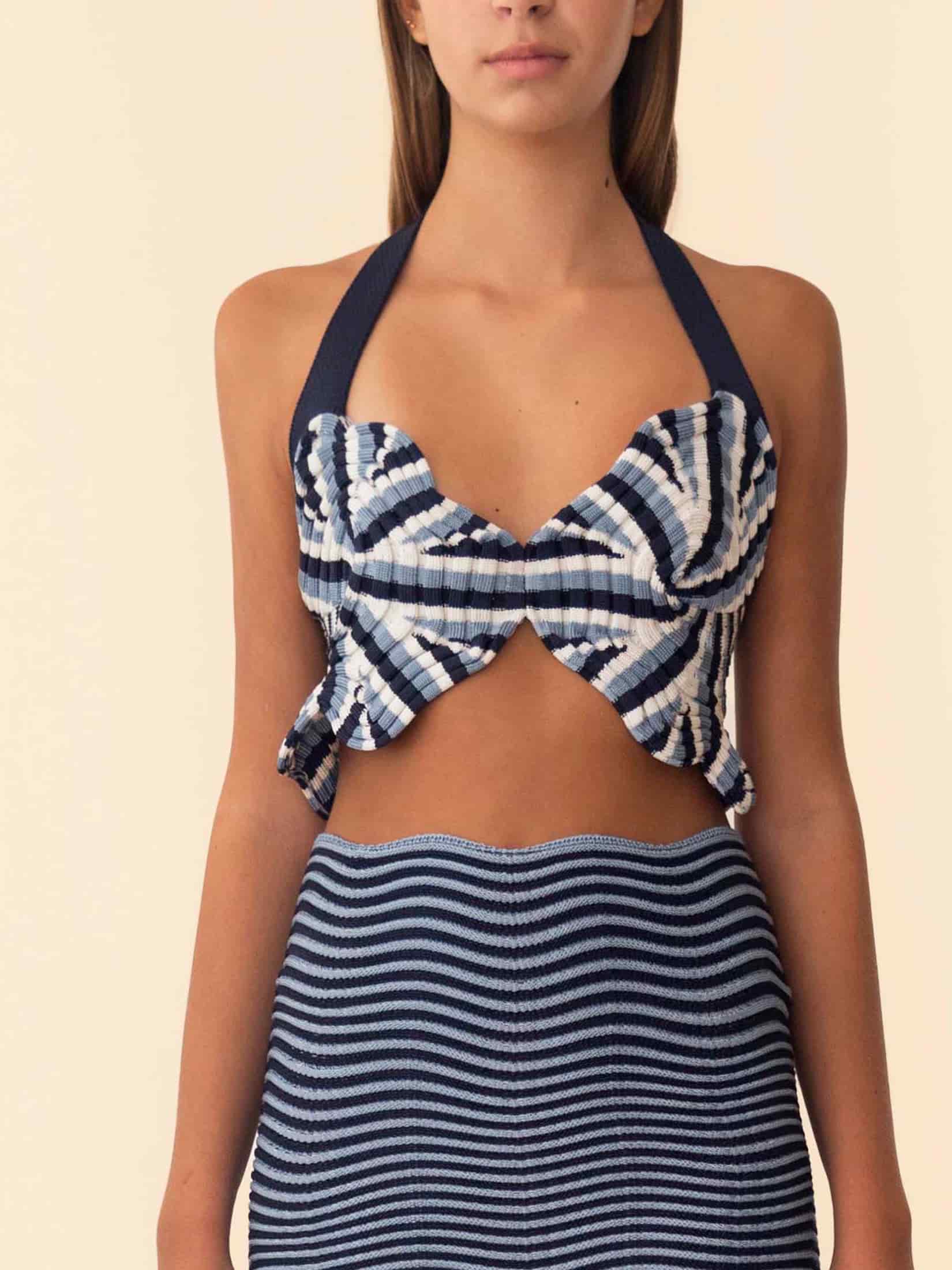 ASTRID TOP BLUE STRIPES - miniatura 2