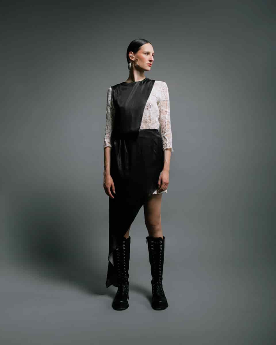 NUNO MESH FELT DRESS - miniatura 2