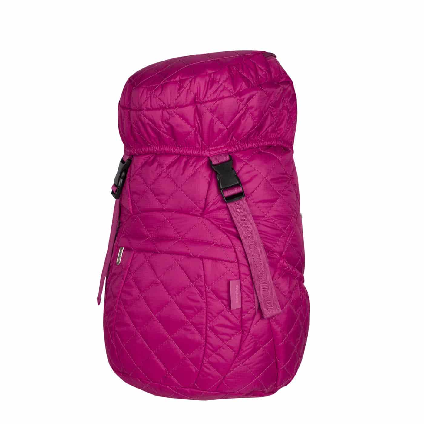 Morral Viajero Plegable Puffer Fucsia - miniatura 1