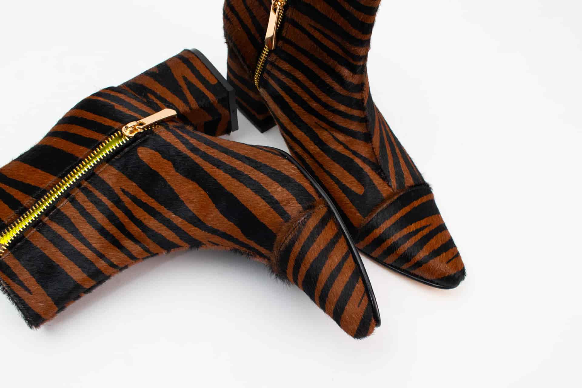 ANKLE boots fur - ZEBRA - miniatura 4