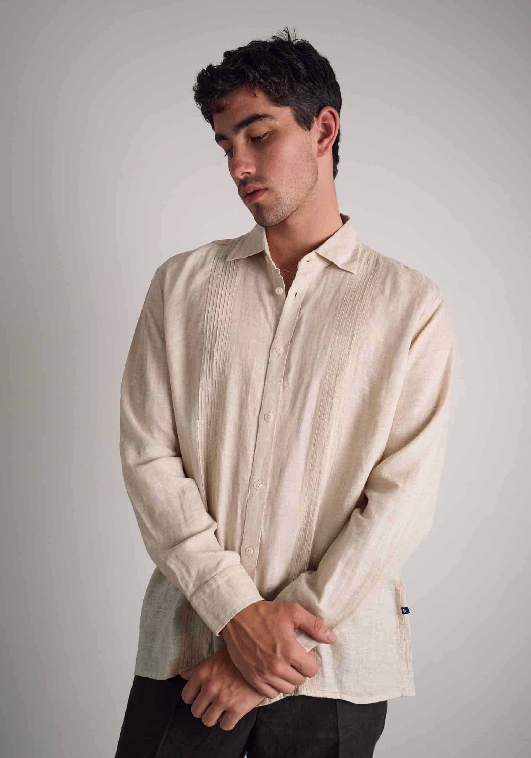 Camisa H Cachao Guayabera Avena - miniatura 2