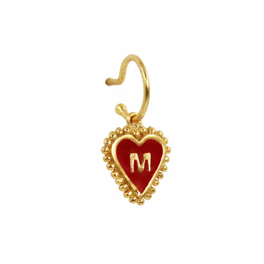 PreOrder Baby Hoops 9mm Letra Heart Plata - miniatura 39
