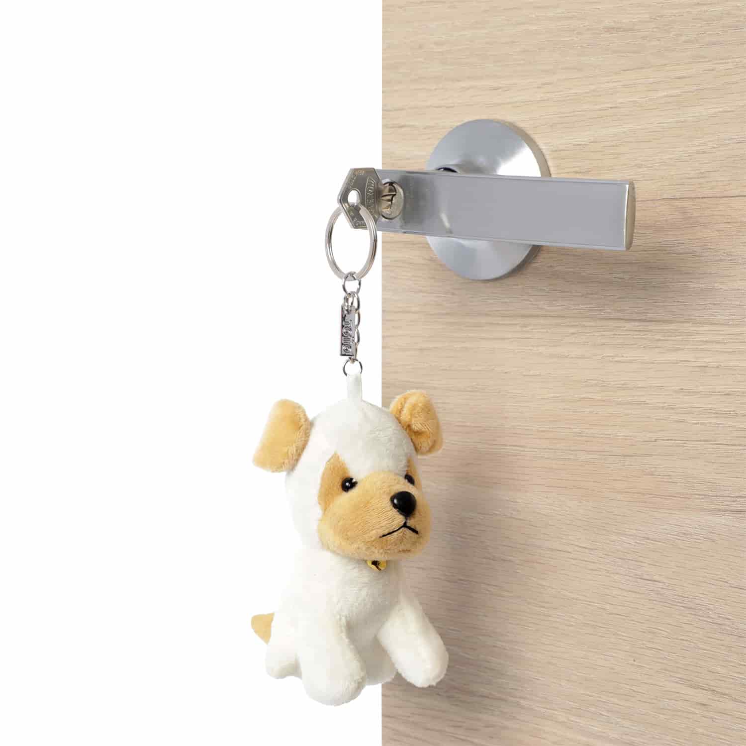 Llavero de Peluche Doggy color Blanco - miniatura 3