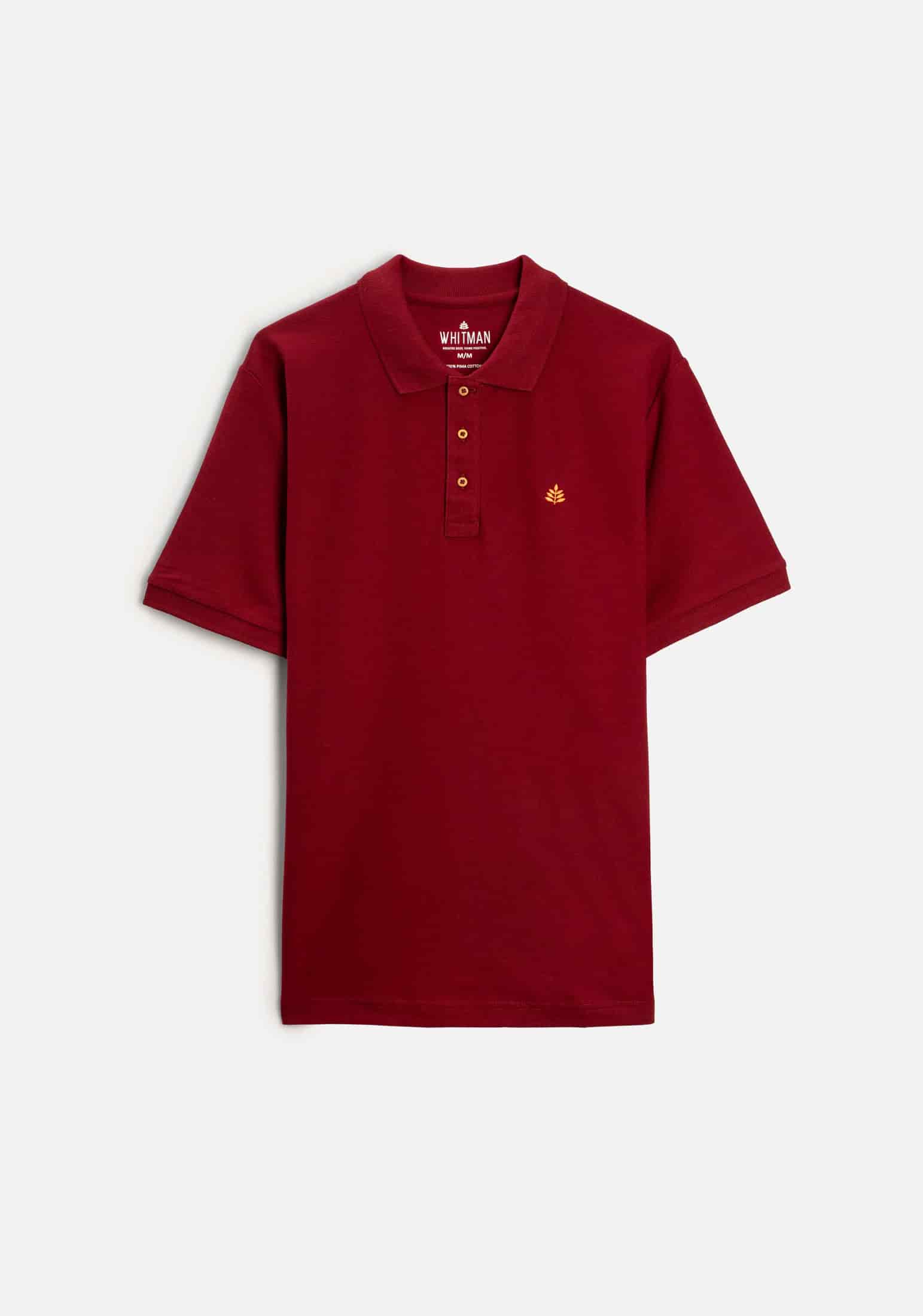Camiseta Polo H Unicolor L-Nar Vino - miniatura 1
