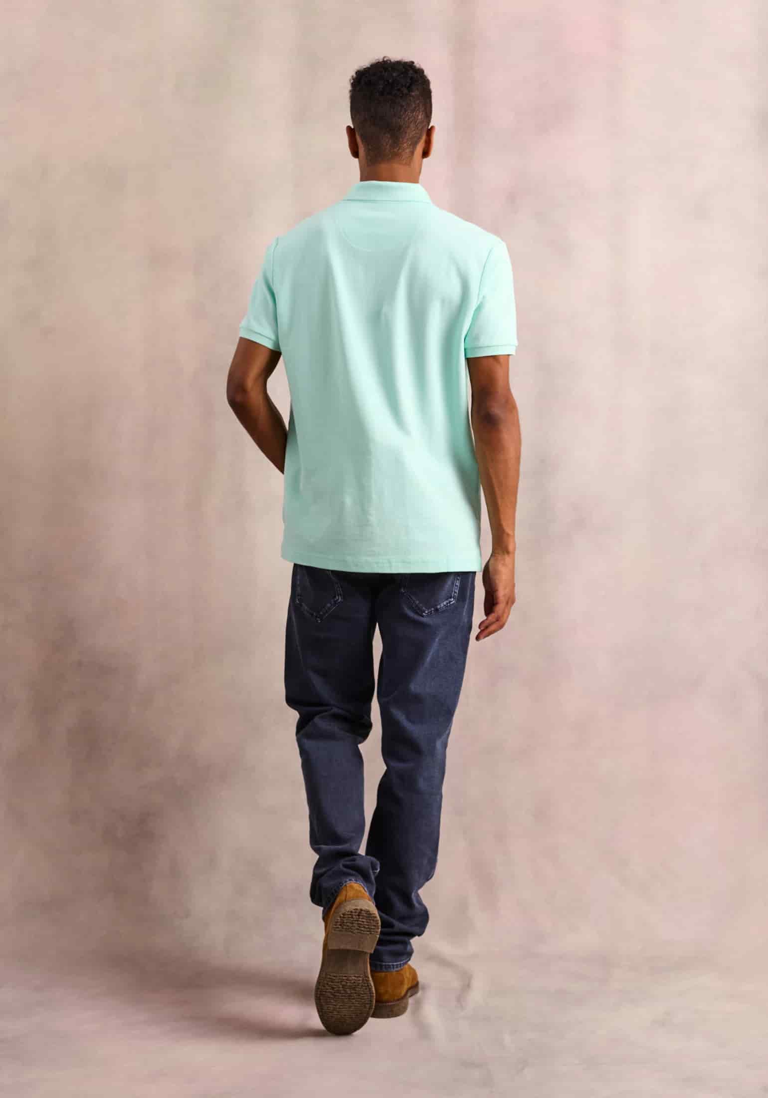 Camiseta Tipo Polo Verde Claro L-Mar - miniatura 6