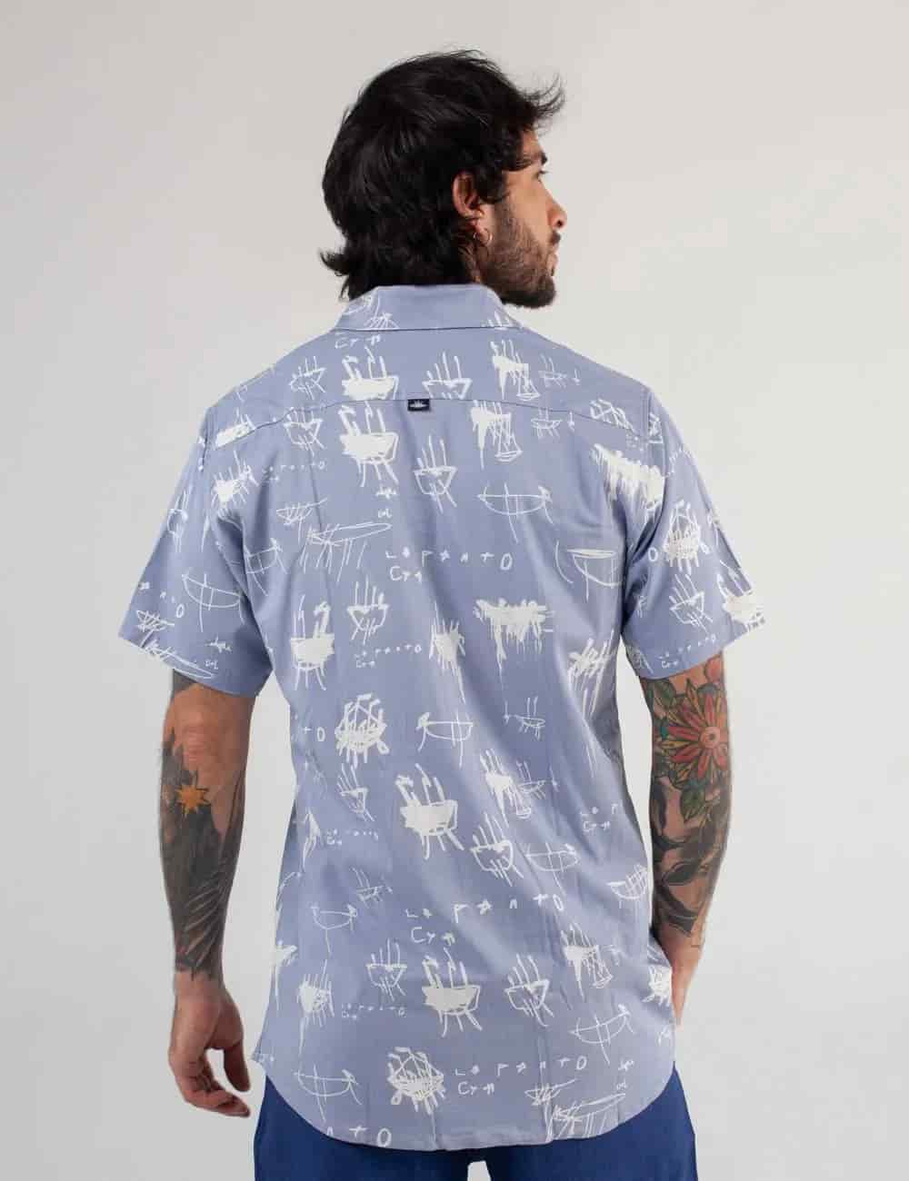 Camisa Regular Fit Le Panto Azul claro Hombre - miniatura 5