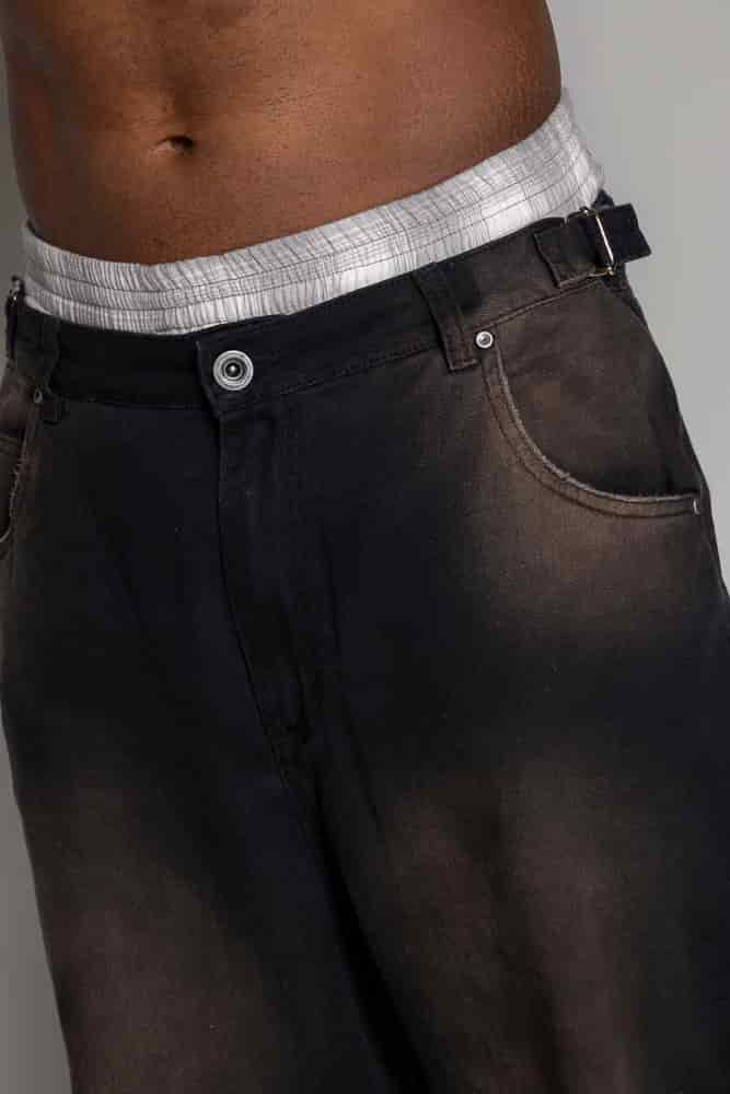 Baggy Courage Negro Desgastes - miniatura 12