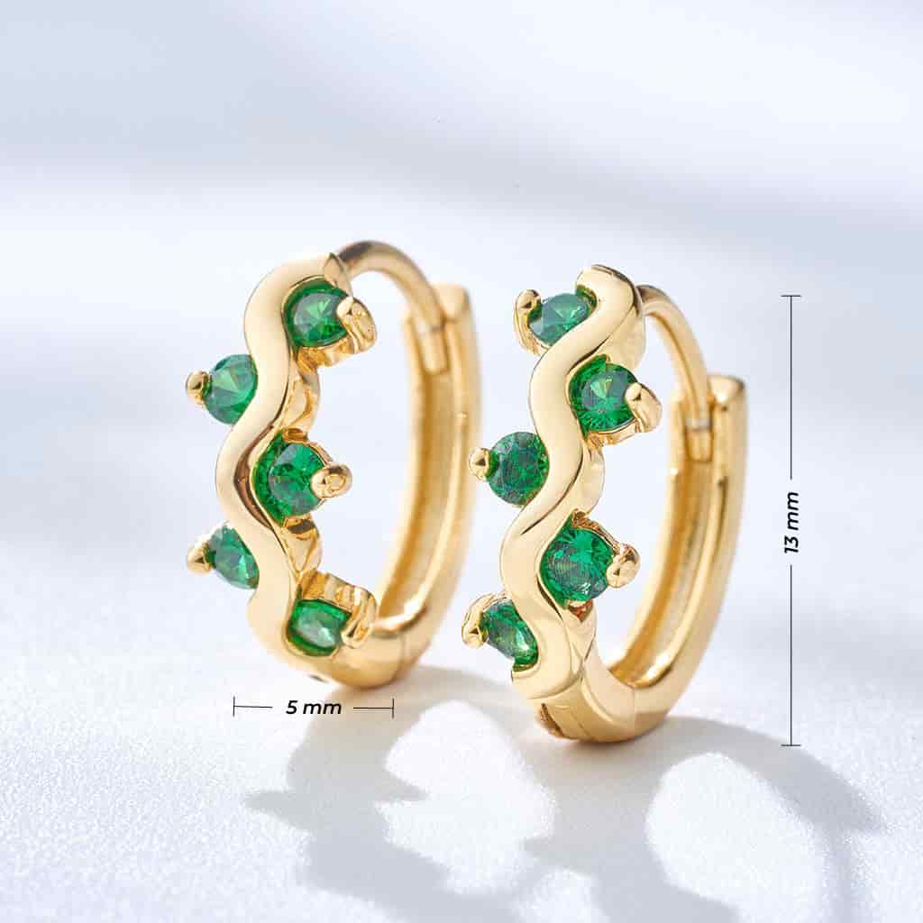 Aretes Lila Esmeralda - miniatura 5