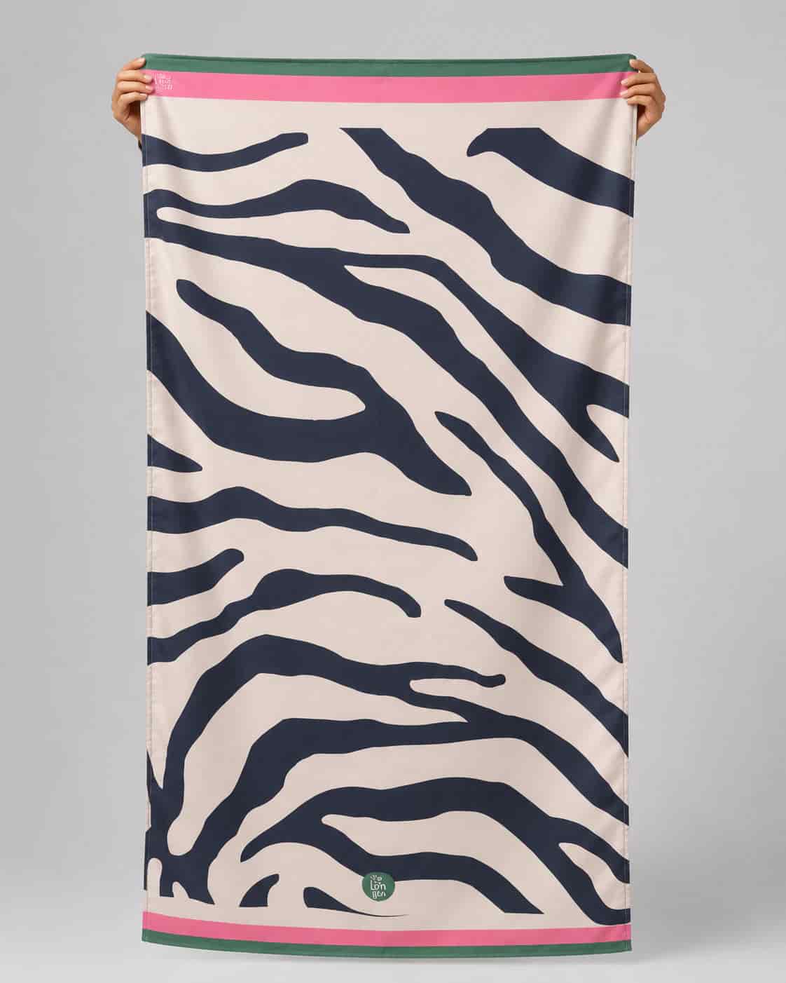 Toalla Estampada Zebra Beige - miniatura 1