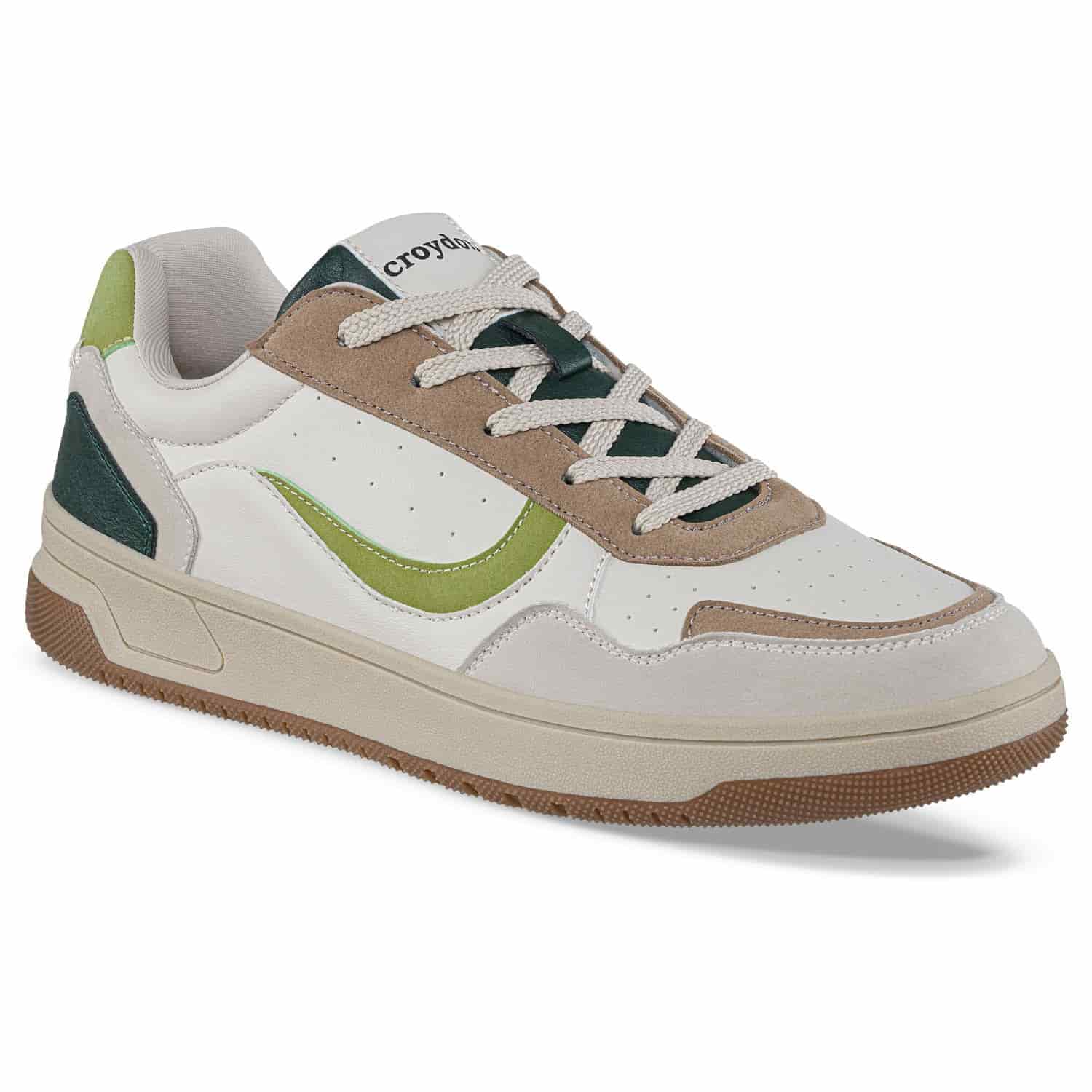 Tenis Urbanos Vonog Beige-Verde Croydon Para Hombre - miniatura 1