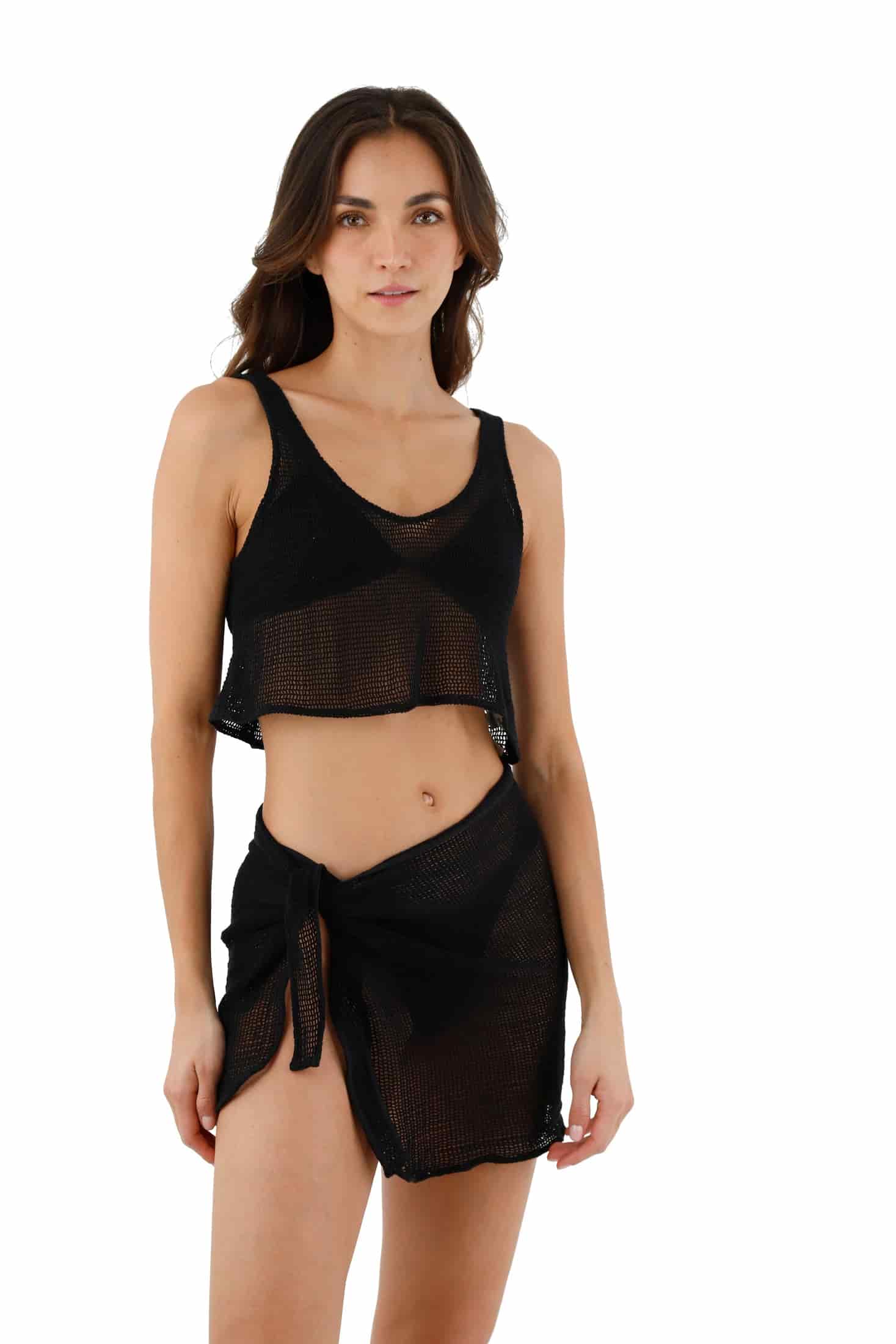 Black Malla Krewel Crop Top - miniatura 3
