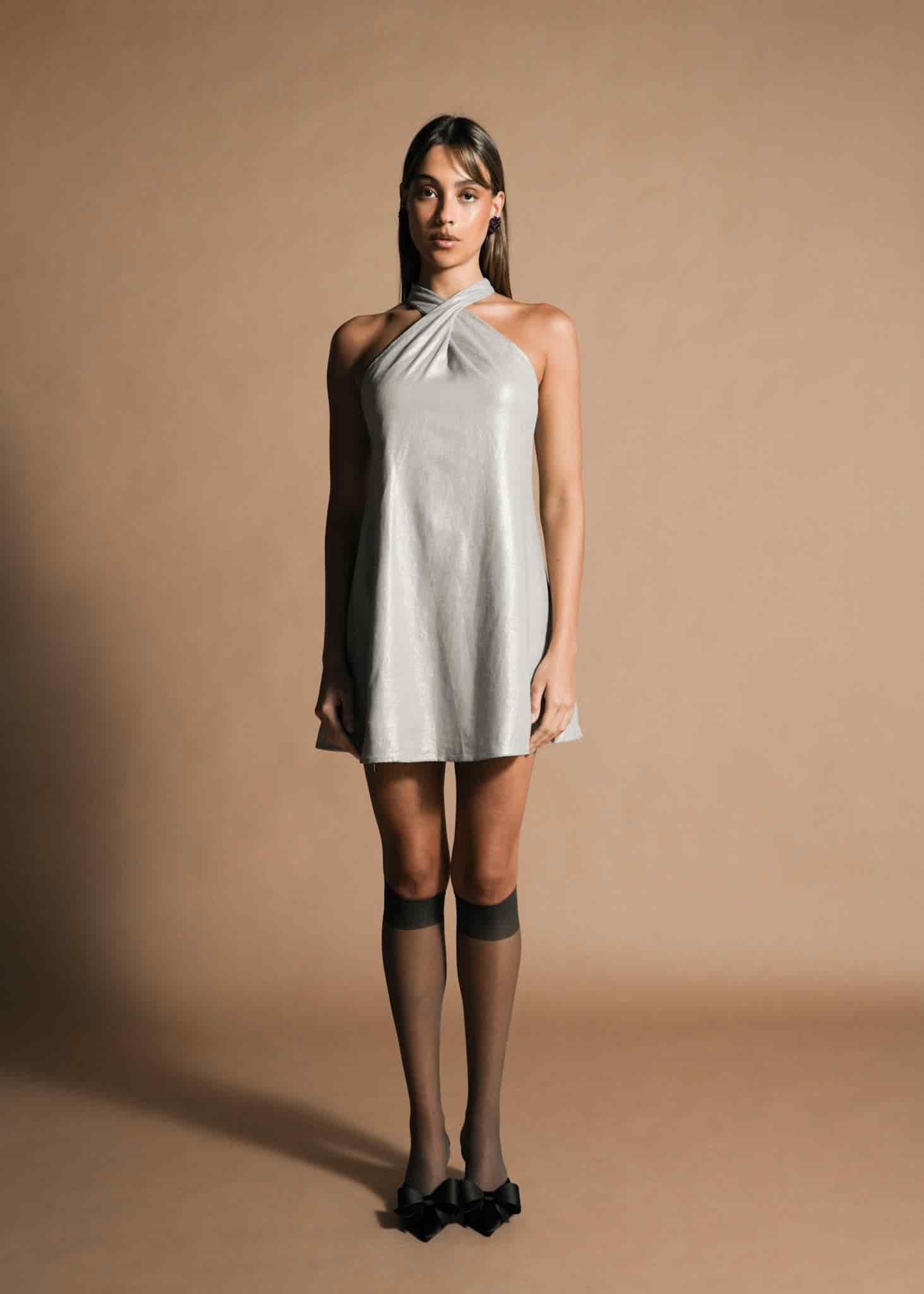 Vestido Rafaela Plateado - miniatura 1