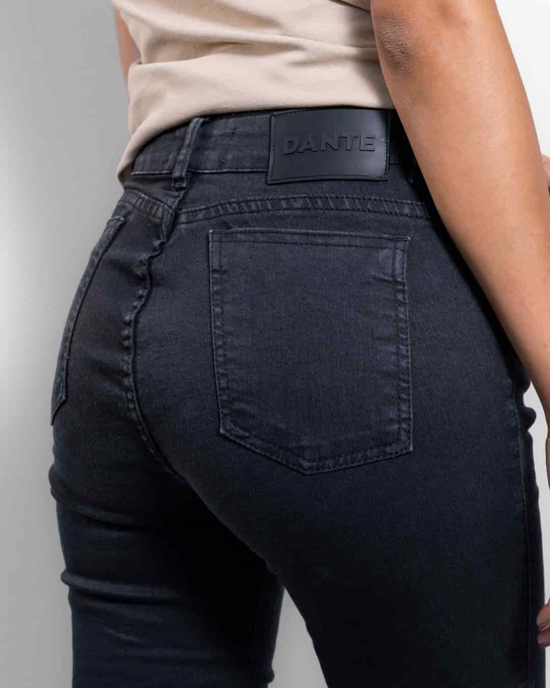 Jean Elastico Bota Recta Negro - miniatura 2