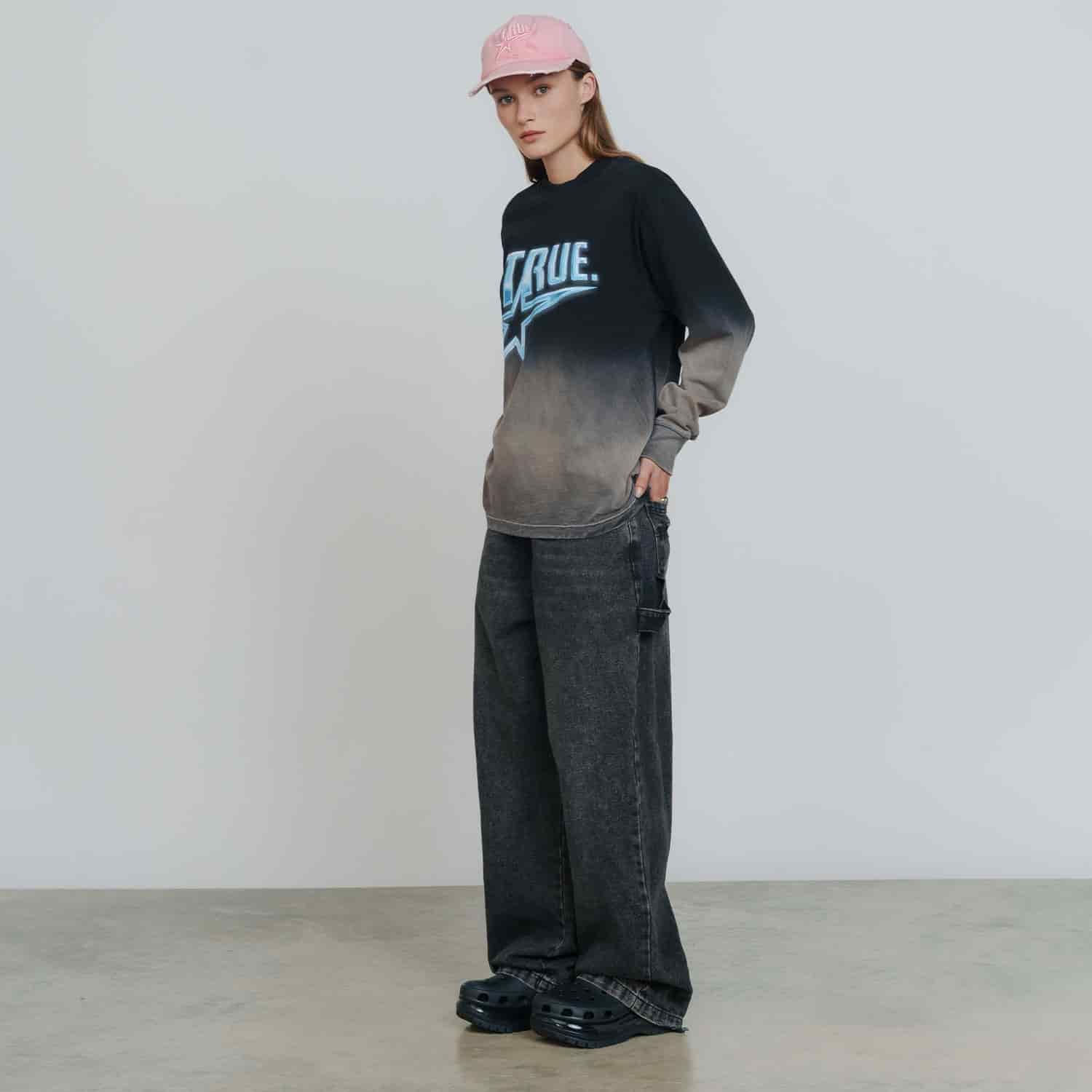 Chrome Long Sleeve Tee - Black/White - miniatura 7