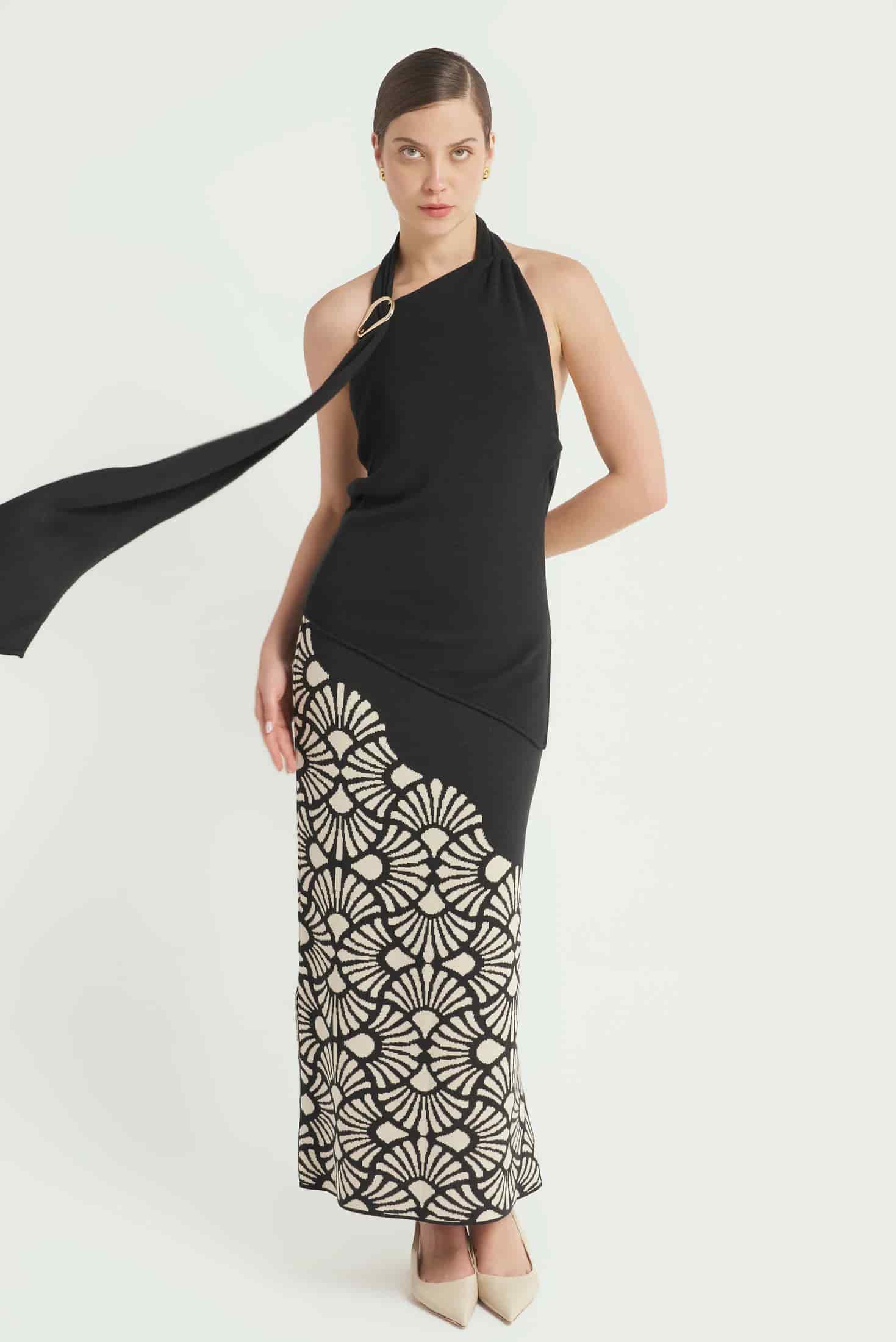 Falda Venus Negro-Beige - miniatura 1