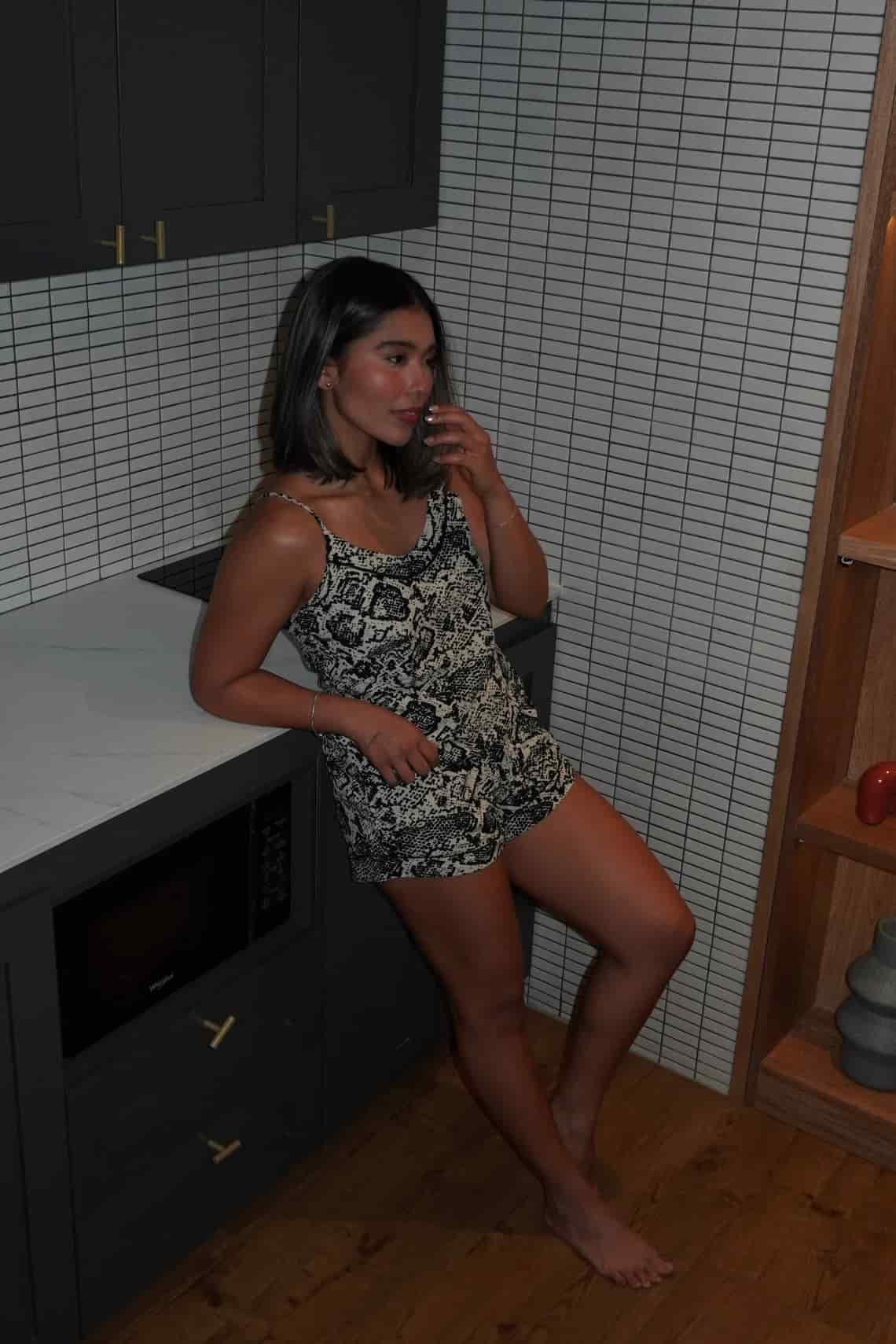 Ivory Snake Pijama Top - miniatura 1