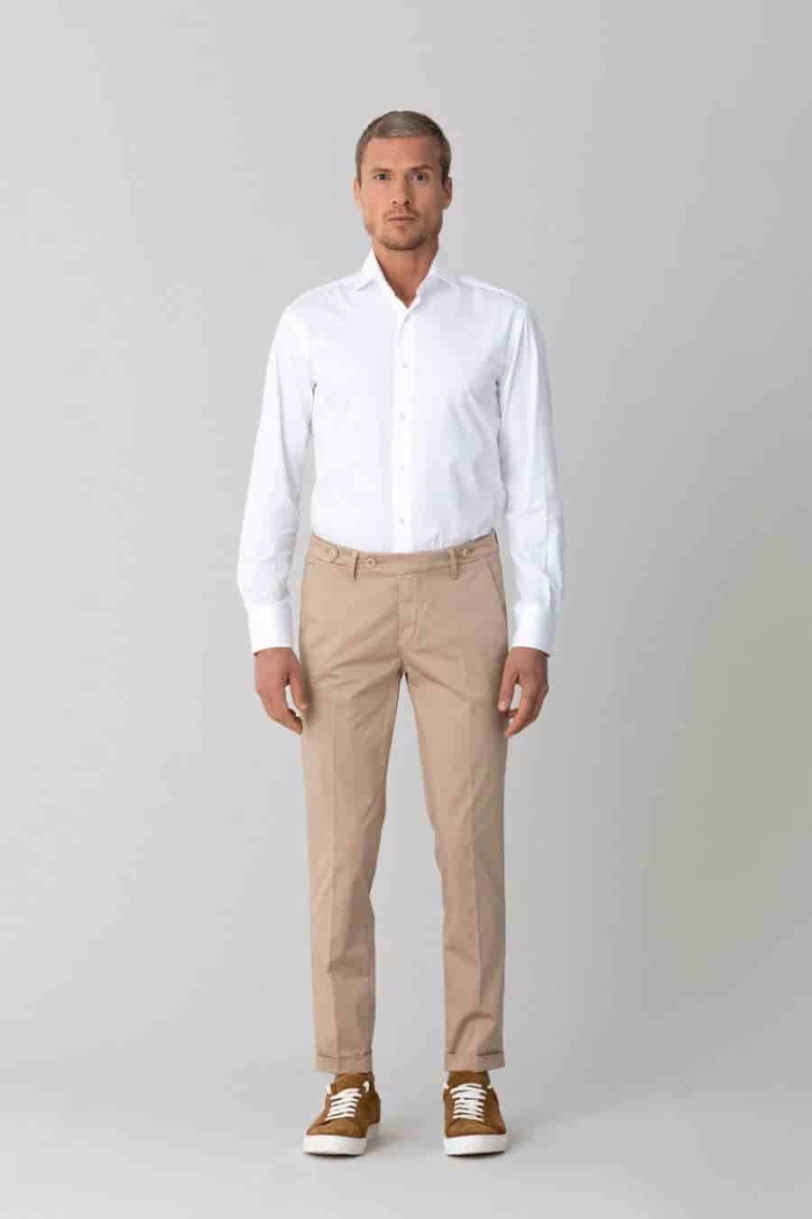 Men's cotton pants beige mauro - miniatura 12