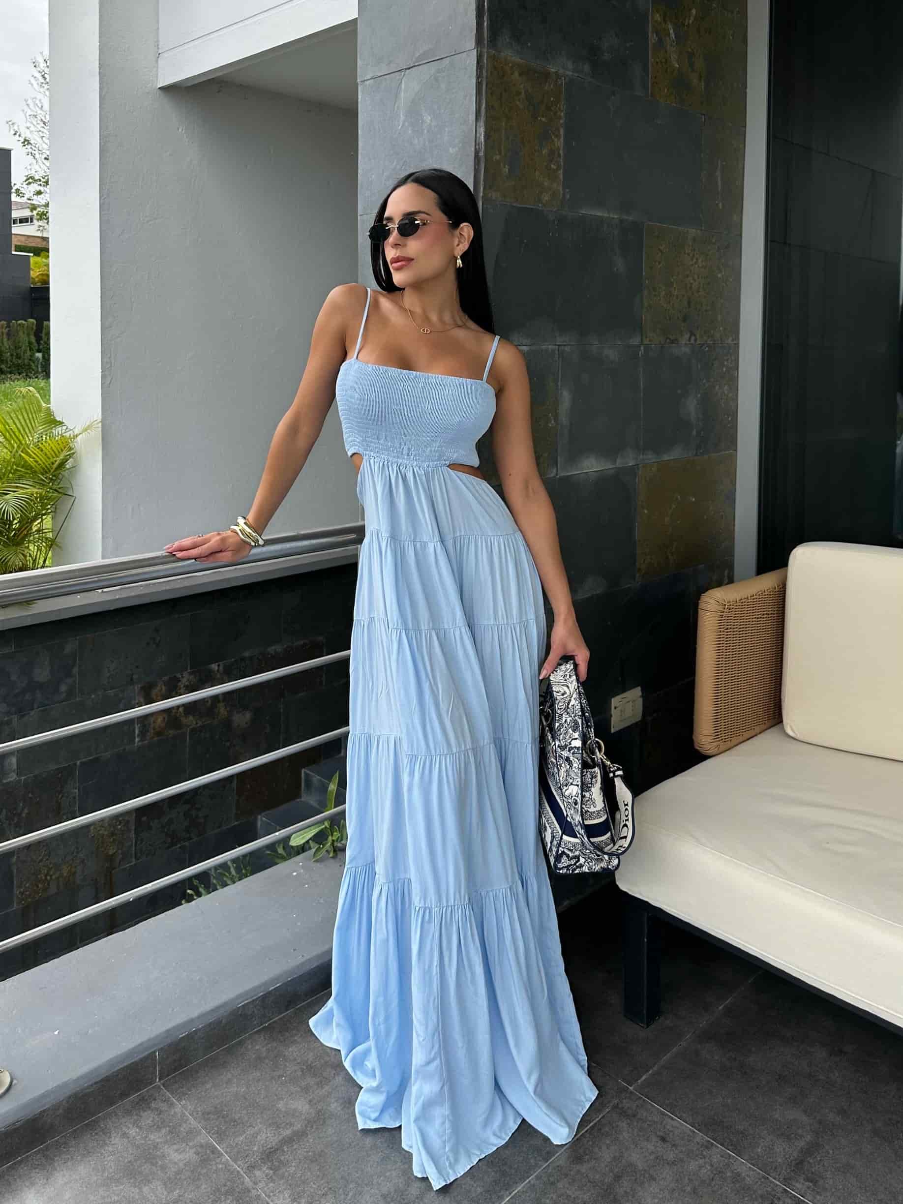 VESTIDO ASTRID AZUL - miniatura 1