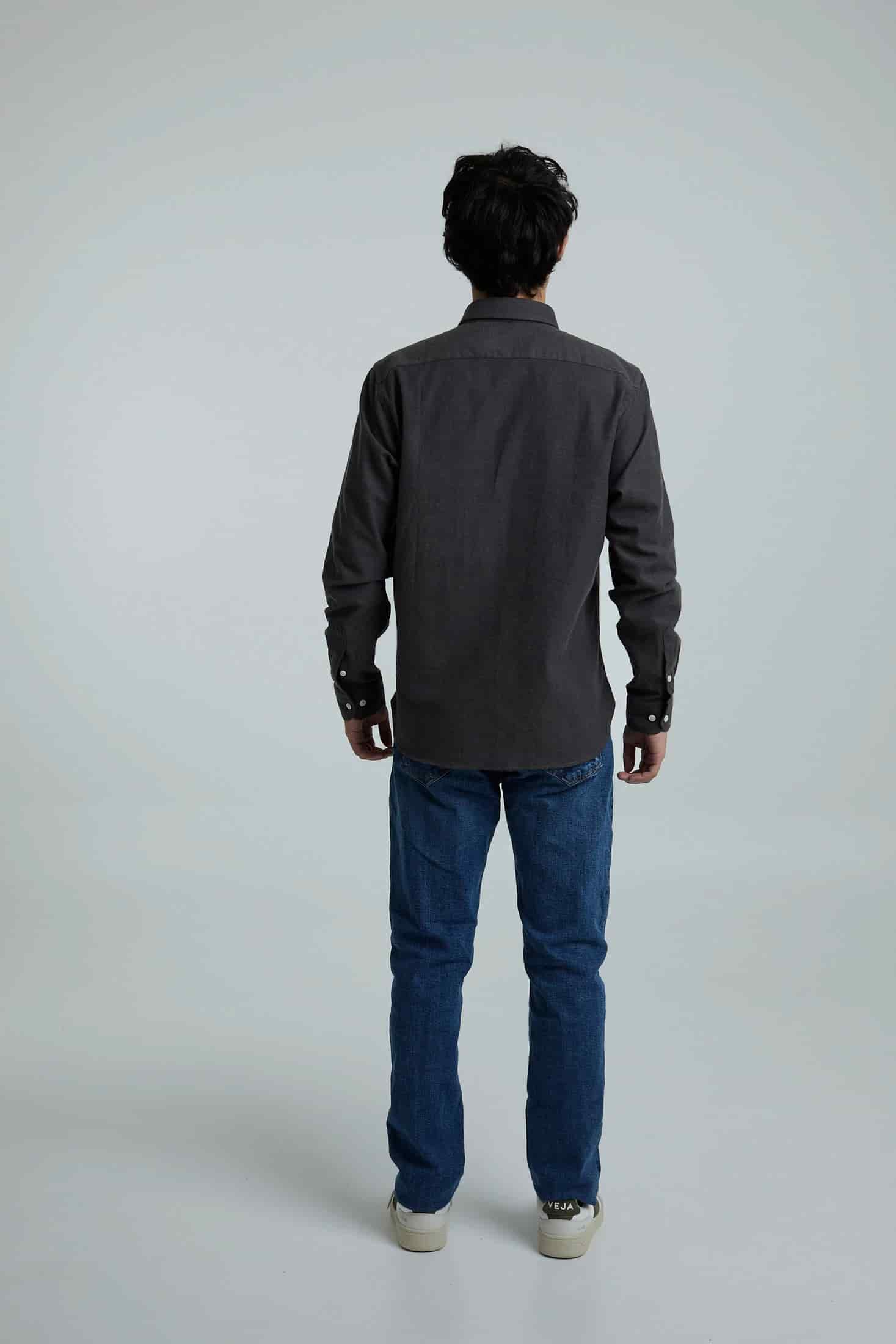 Camisa twill verde - miniatura 4
