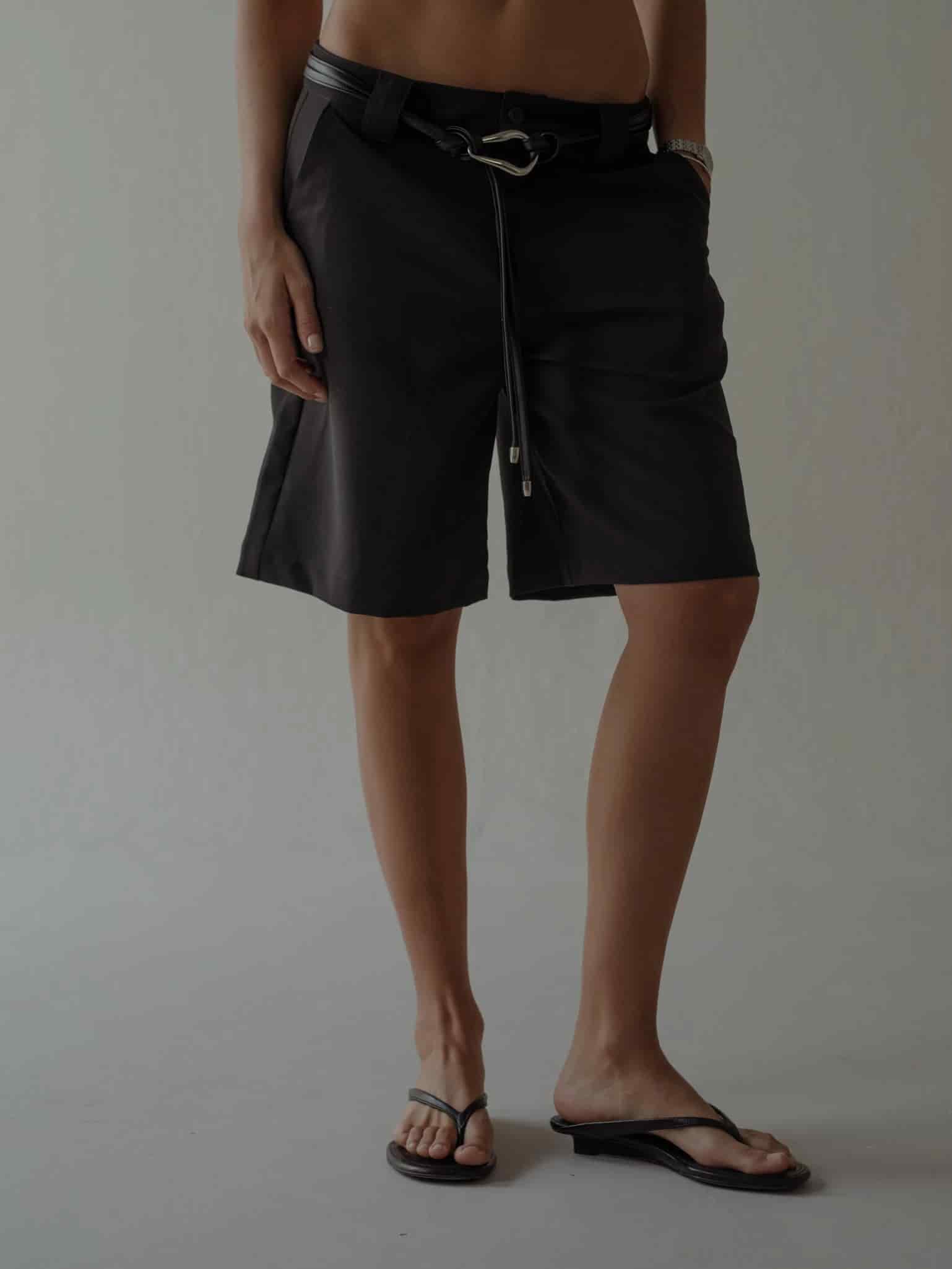 LONG CLASSIC SHORTS - BLACK - miniatura 8
