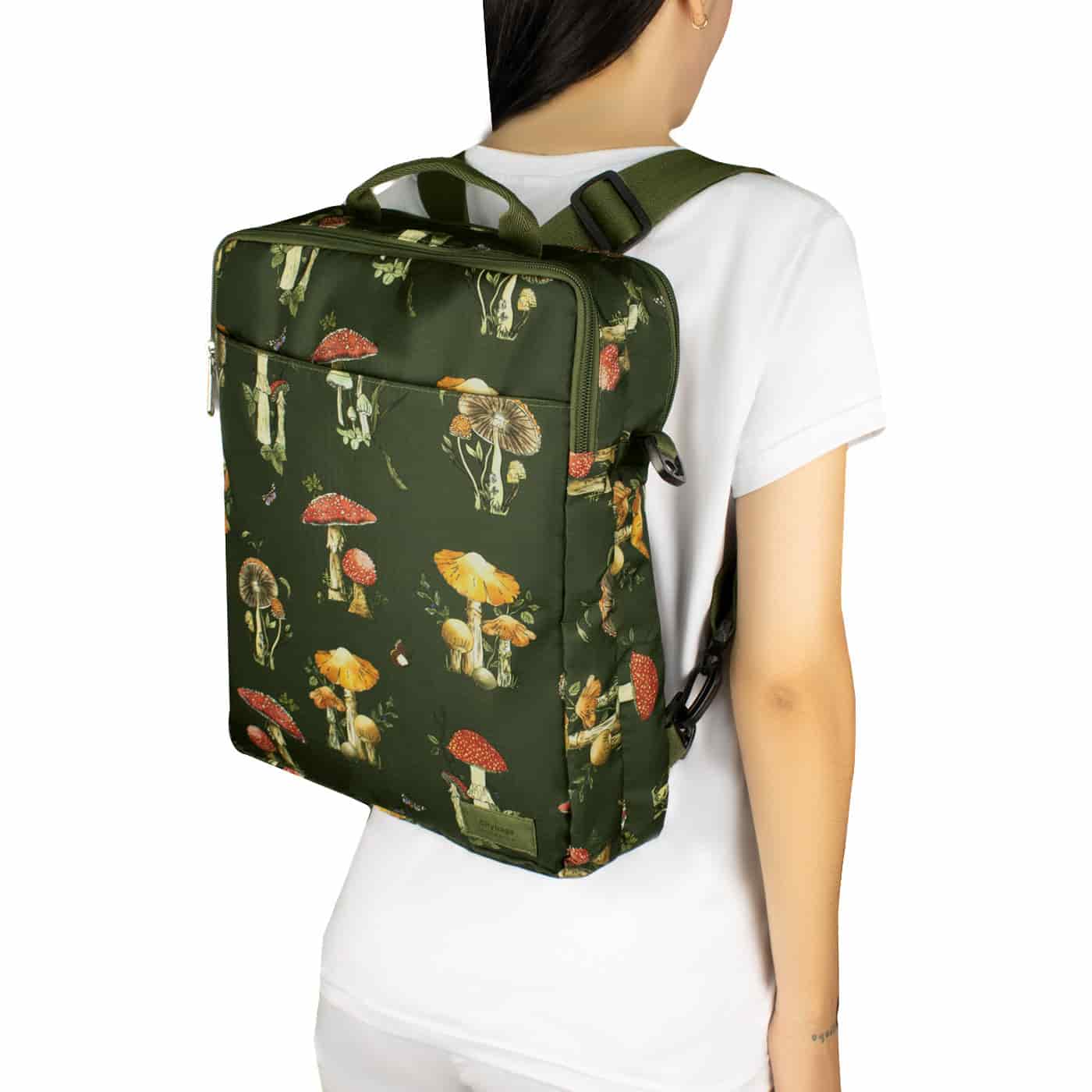 Bolso Manos Libres Convertible a Morral Citybags ULTRA Fungi - miniatura 4