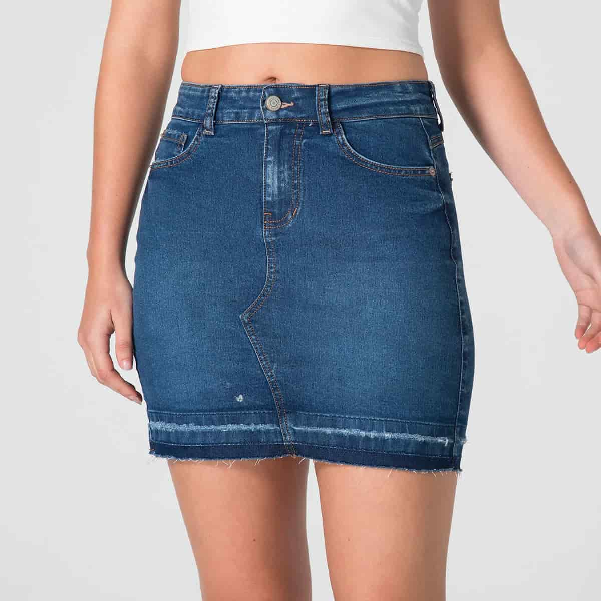 Falda Denim Corta Tego - miniatura 2