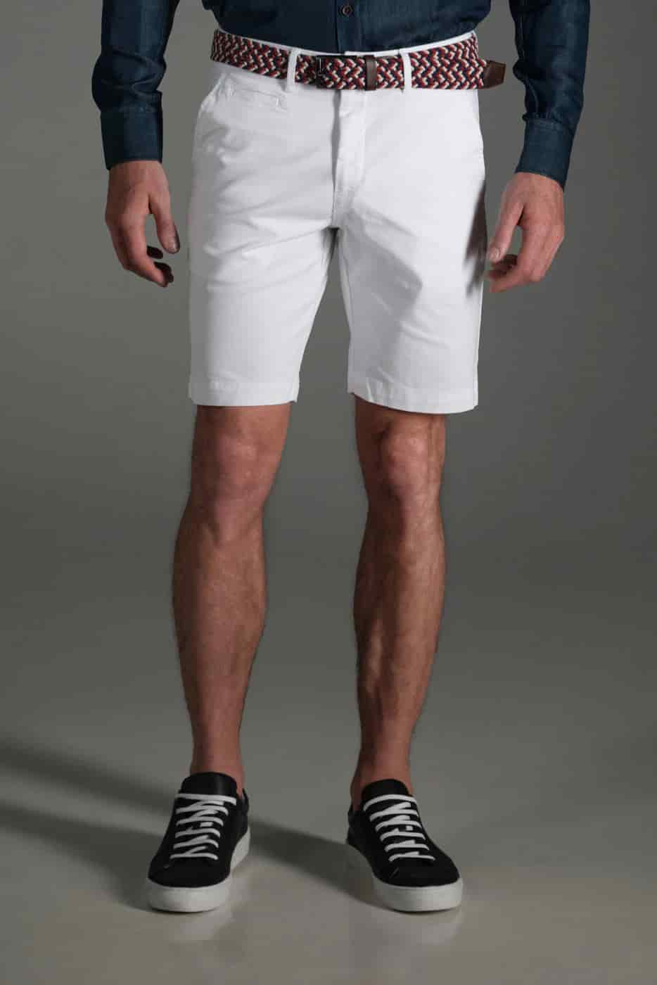 Bermuda Chino Slim Dril Blanco - miniatura 2