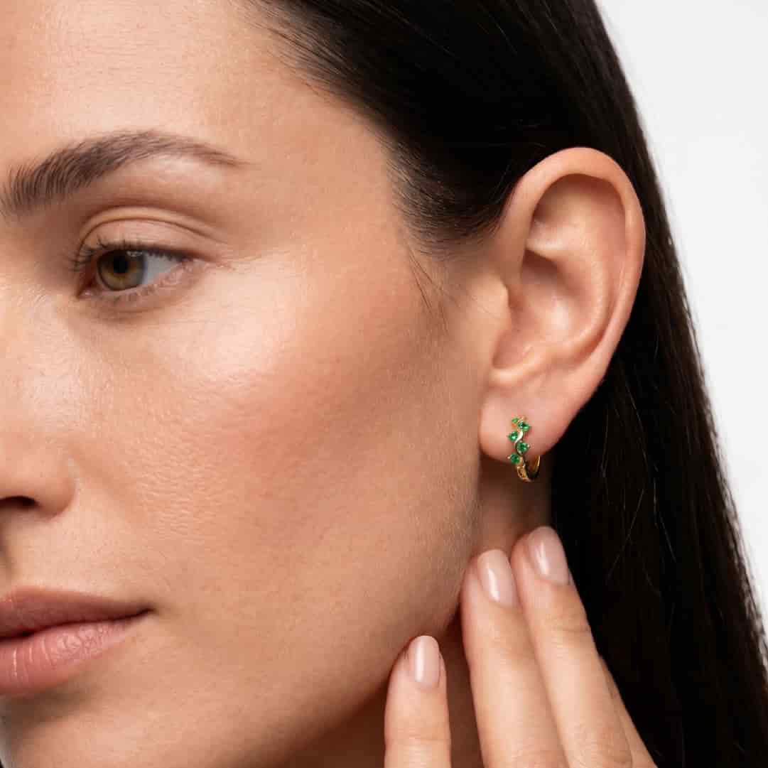 Aretes Lila Esmeralda - miniatura 2