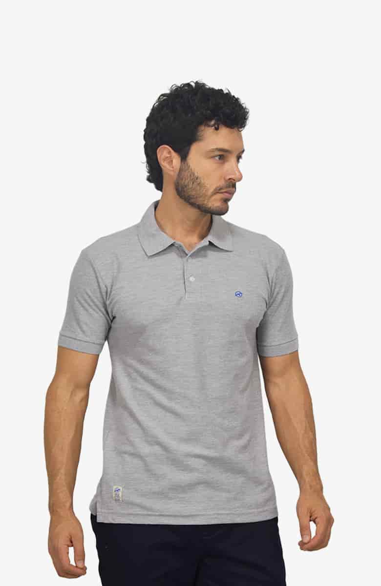 Camiseta Polo Gris Para Hombre - miniatura 1