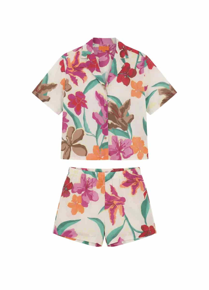 FLOWERS PIJAMA SET SHORT 23167 - miniatura 1