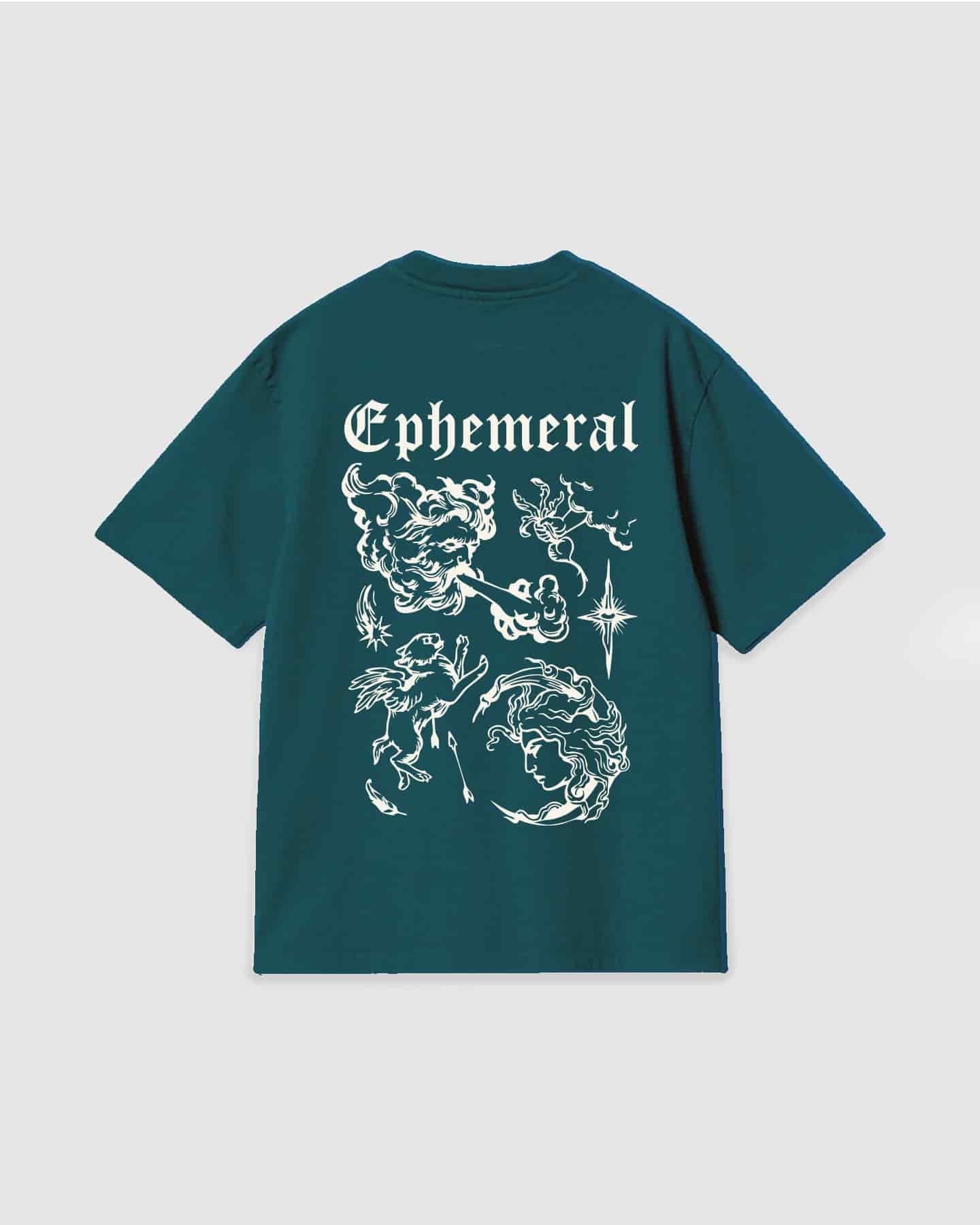Oversized T Shirt Ephemeral Dark Green - miniatura 1