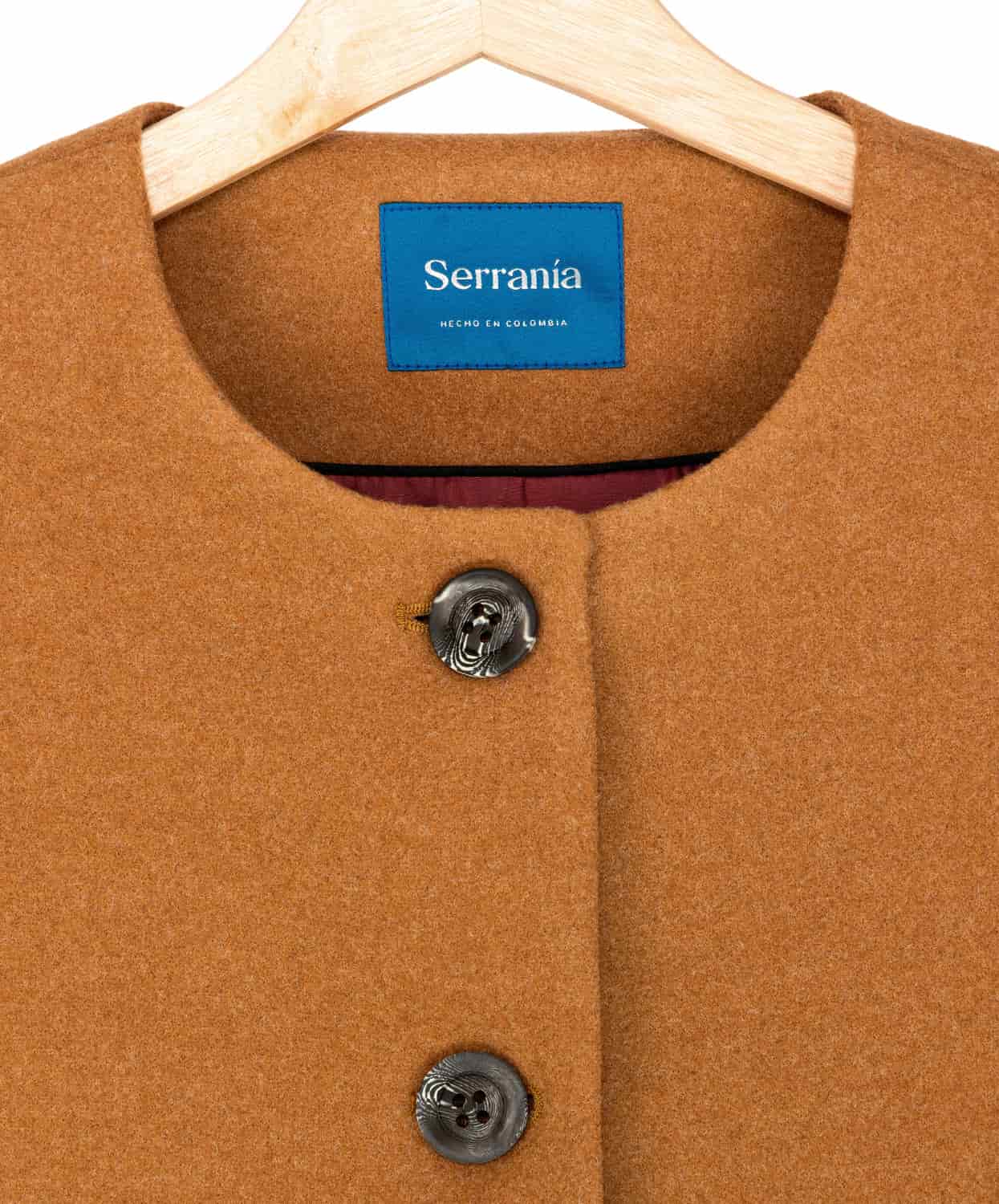 Chaqueta Cropped en Paño Camel Chicago - miniatura 16