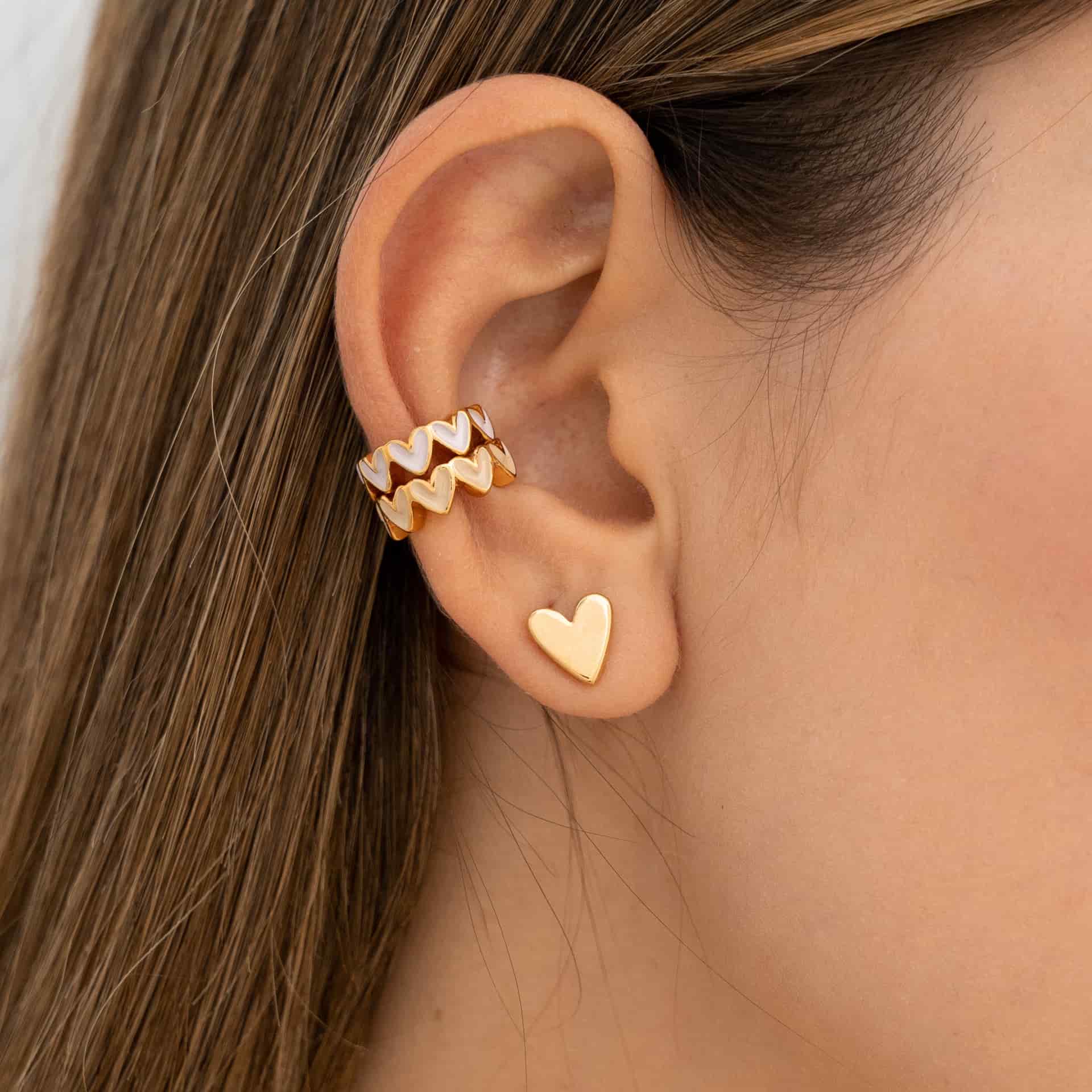 Set De Aretes 1 Par De Topos Y 2 Earcuff - miniatura 3