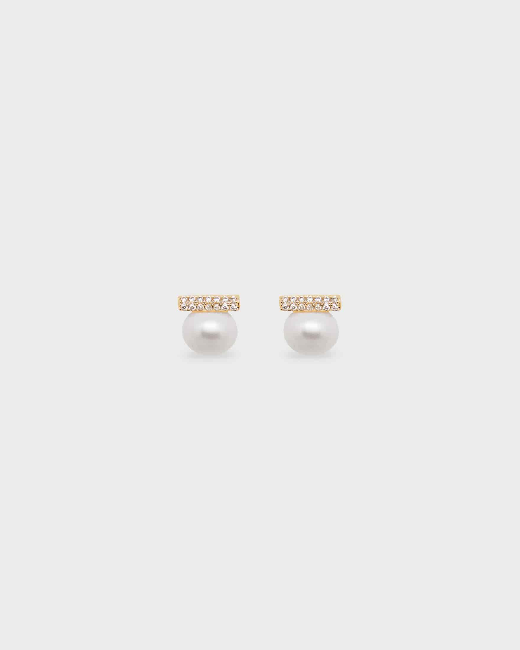 Aretes Perla y Cristales - miniatura 1
