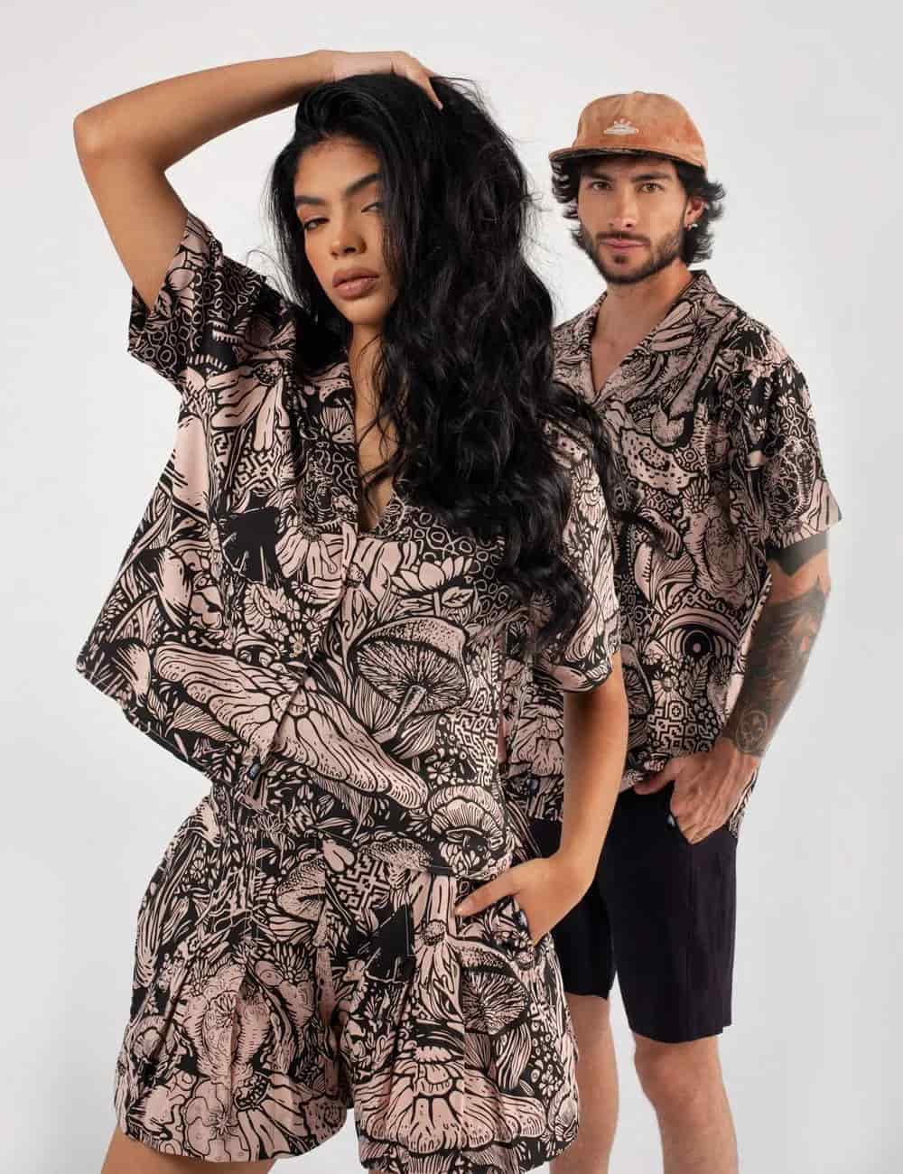Camisa Cuello Sport manga corta Set Landsky coral Mujer - miniatura 1