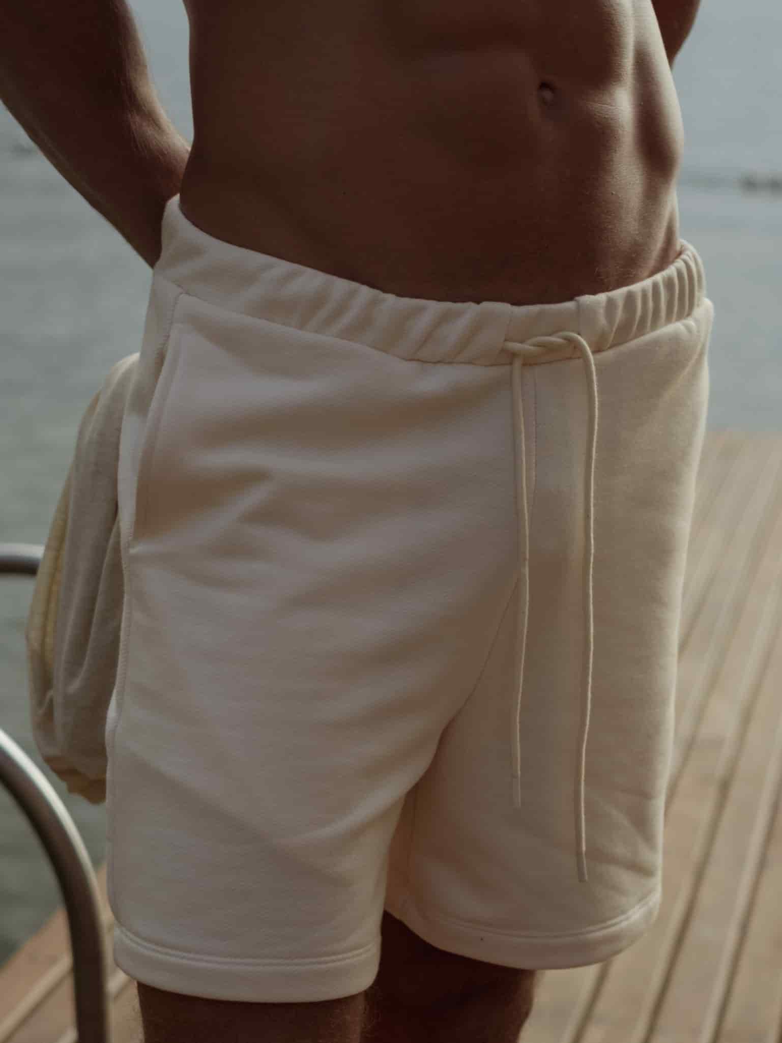 MEN COTTON MINIMAL SHORT - SEA SALT - miniatura 1