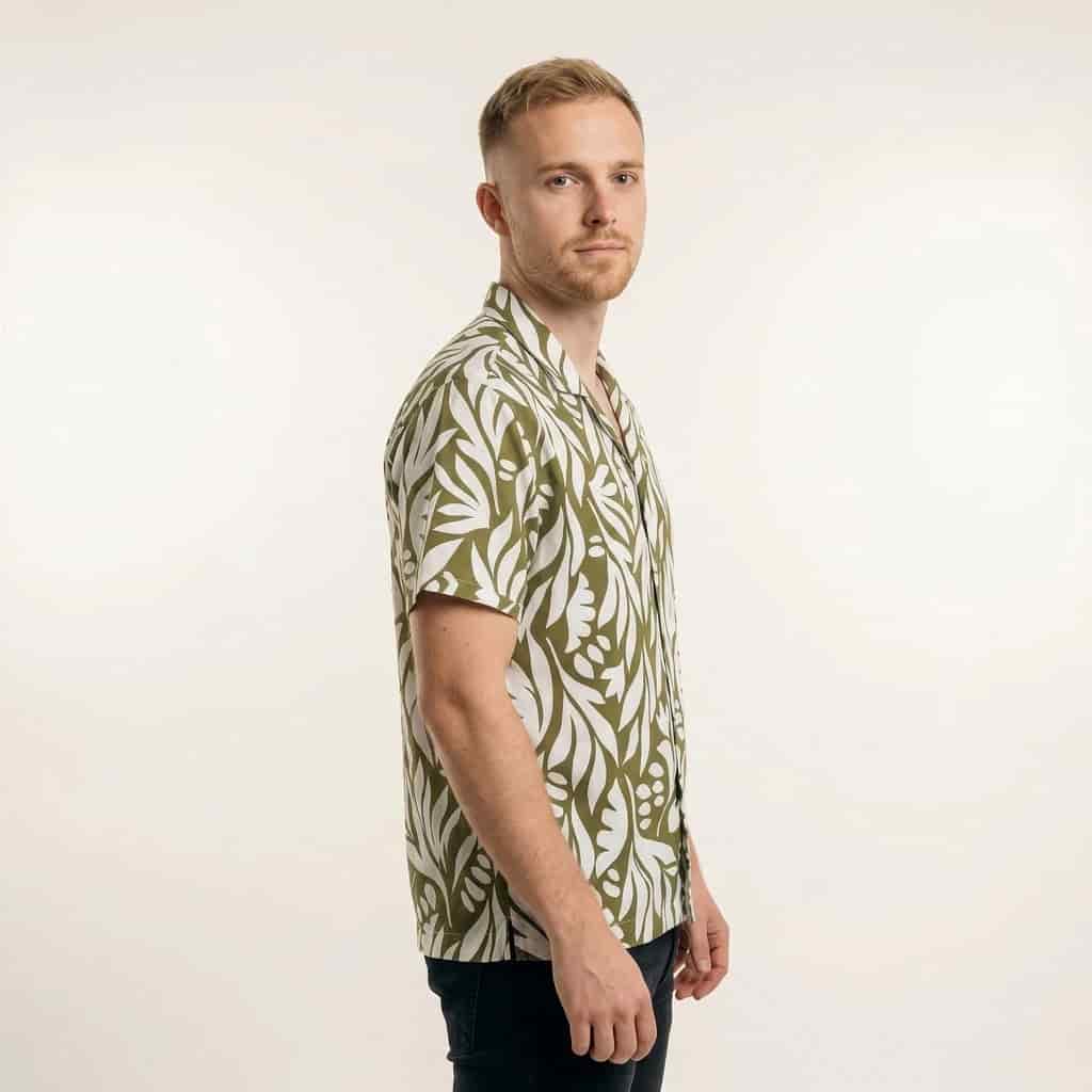Camisa Bowling Estampada Verde C303 - miniatura 6