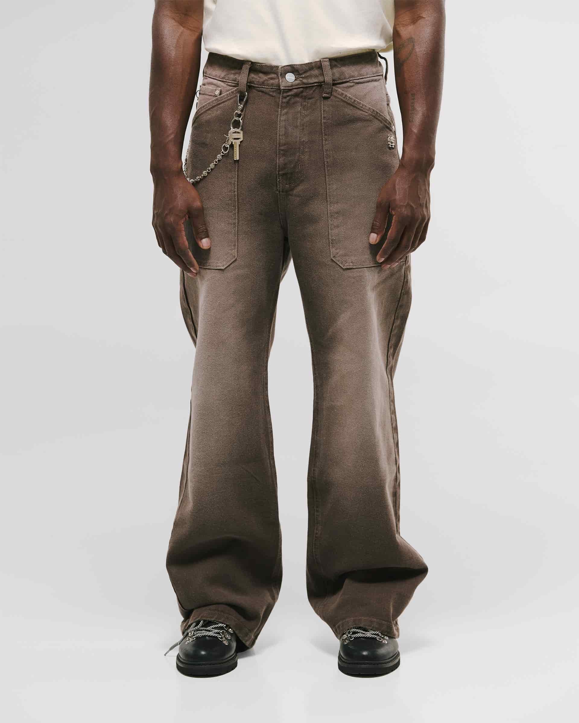 Pocket Straight Pants – Café Desgastado - miniatura 2