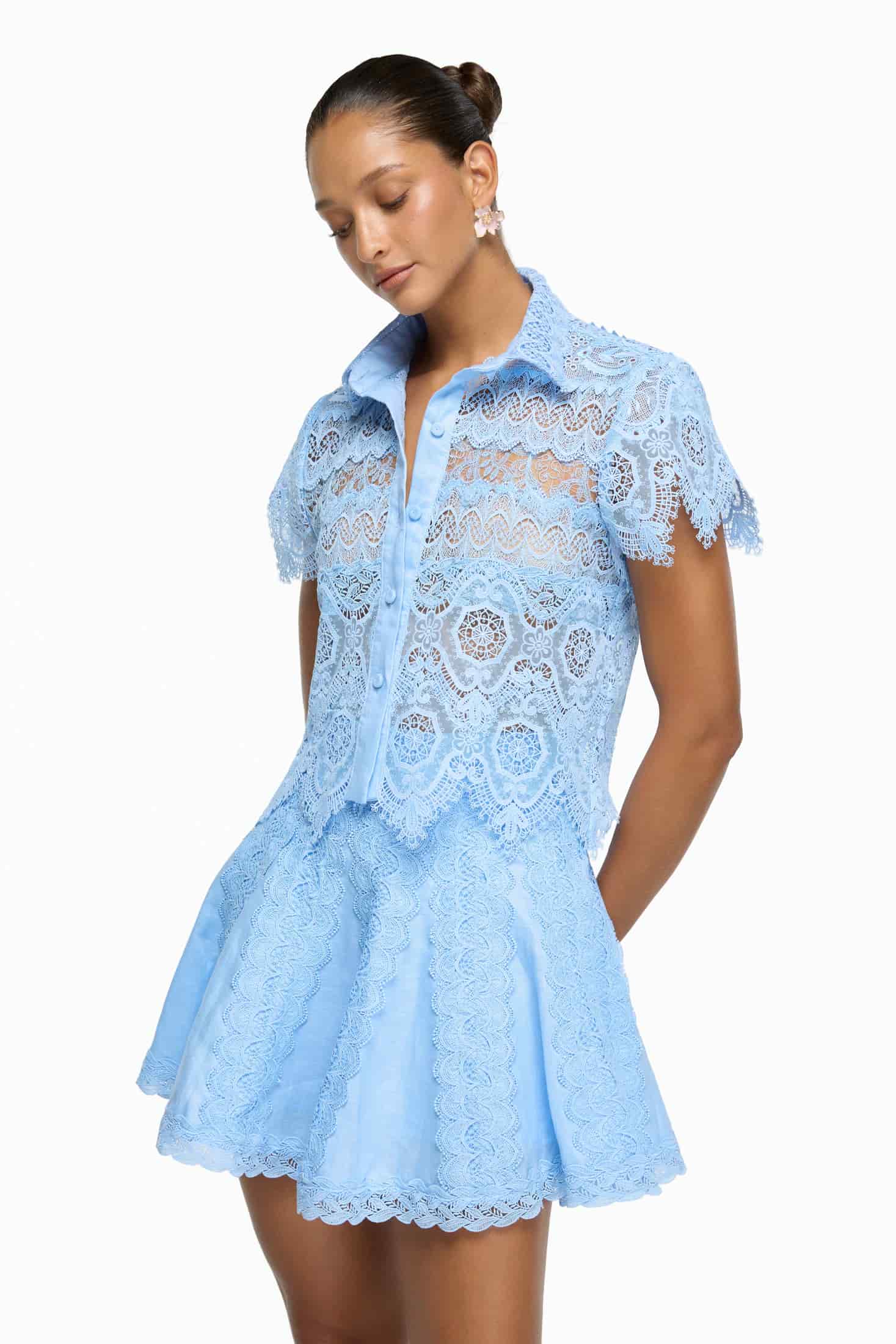 RESPLANDOR MINI SKIRT BLUE - miniatura 1