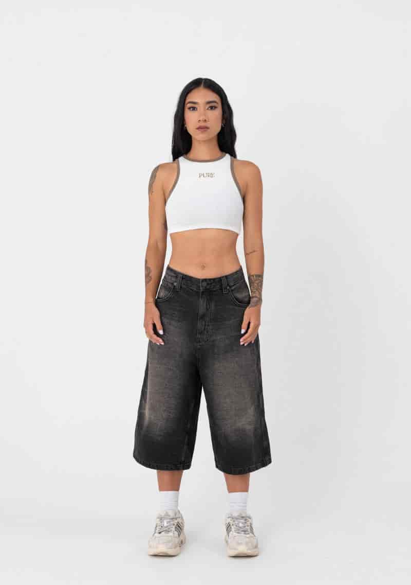 Atelier Cream - Brown Crop top - miniatura 4