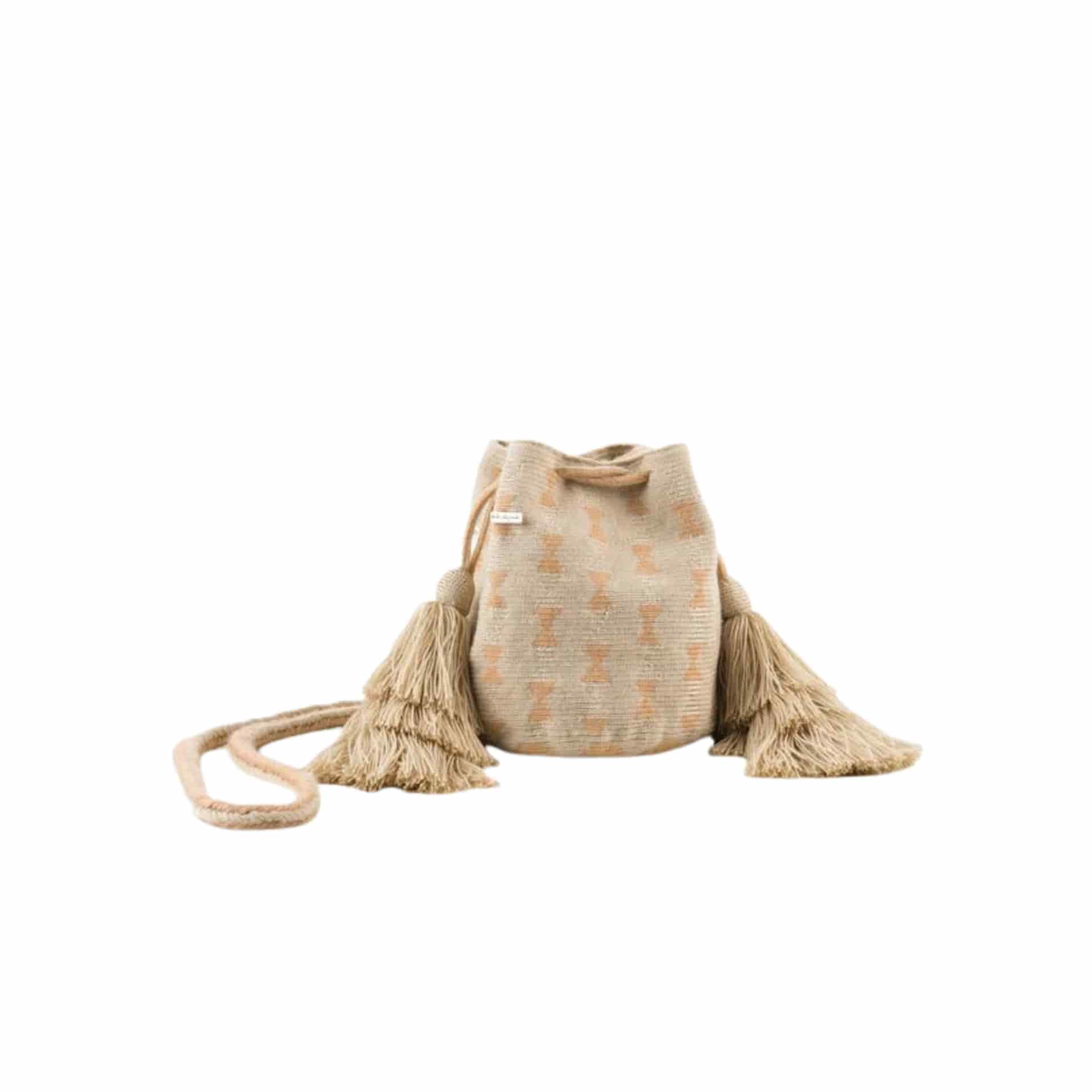 Mini Bolso Wayuu Arena Brillante - miniatura 1