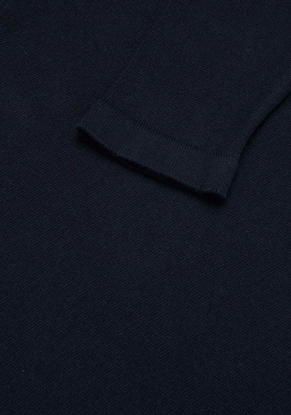Saco Camisero Half Zip Algodón Azul Oscuro - miniatura 3