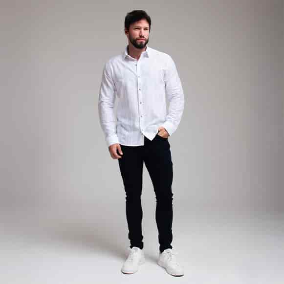 CAMISA ML 100% ALGODON HOMBRE - miniatura 109