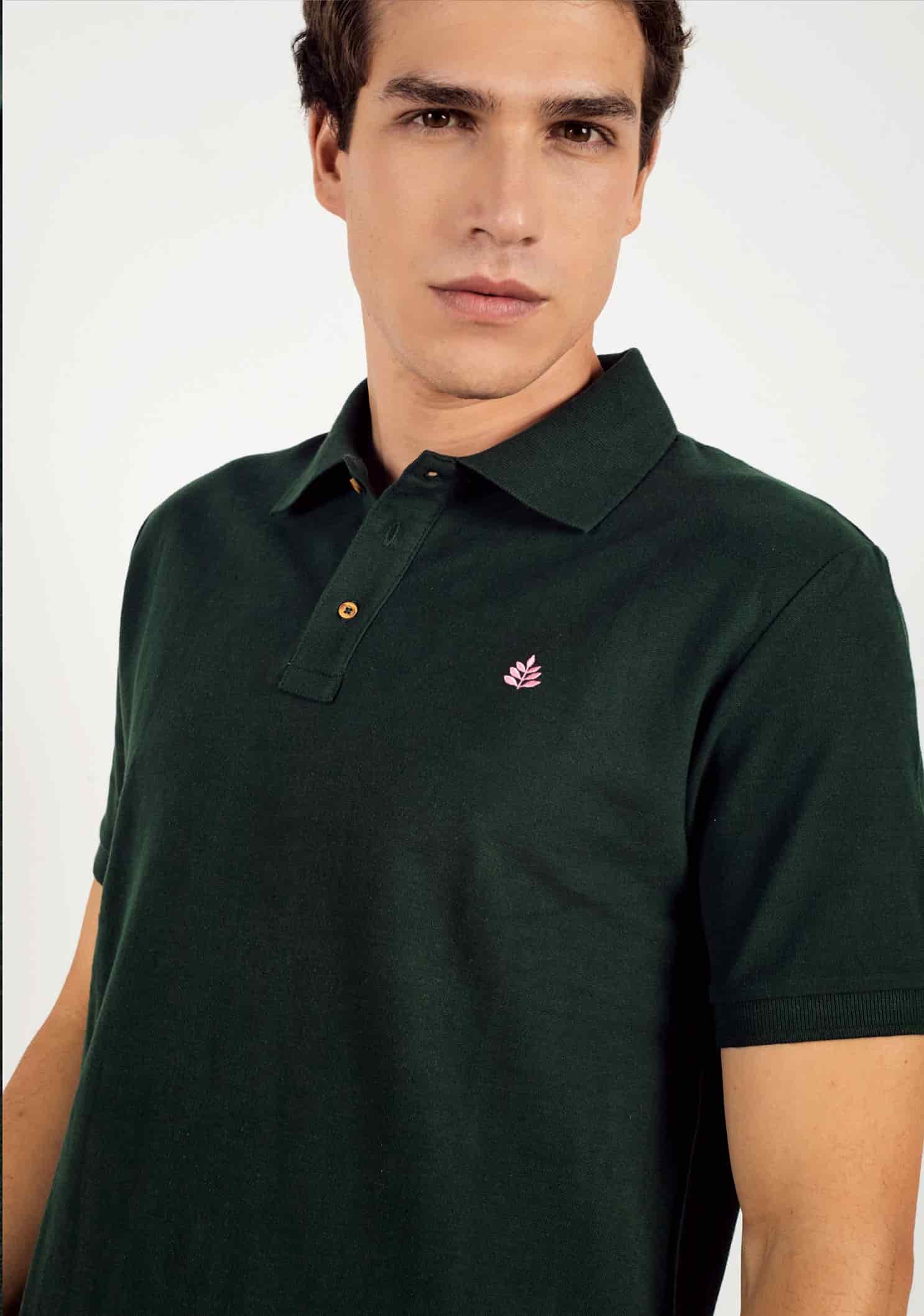 Camiseta Tipo Polo Verde Osc. L-Ros - miniatura 3
