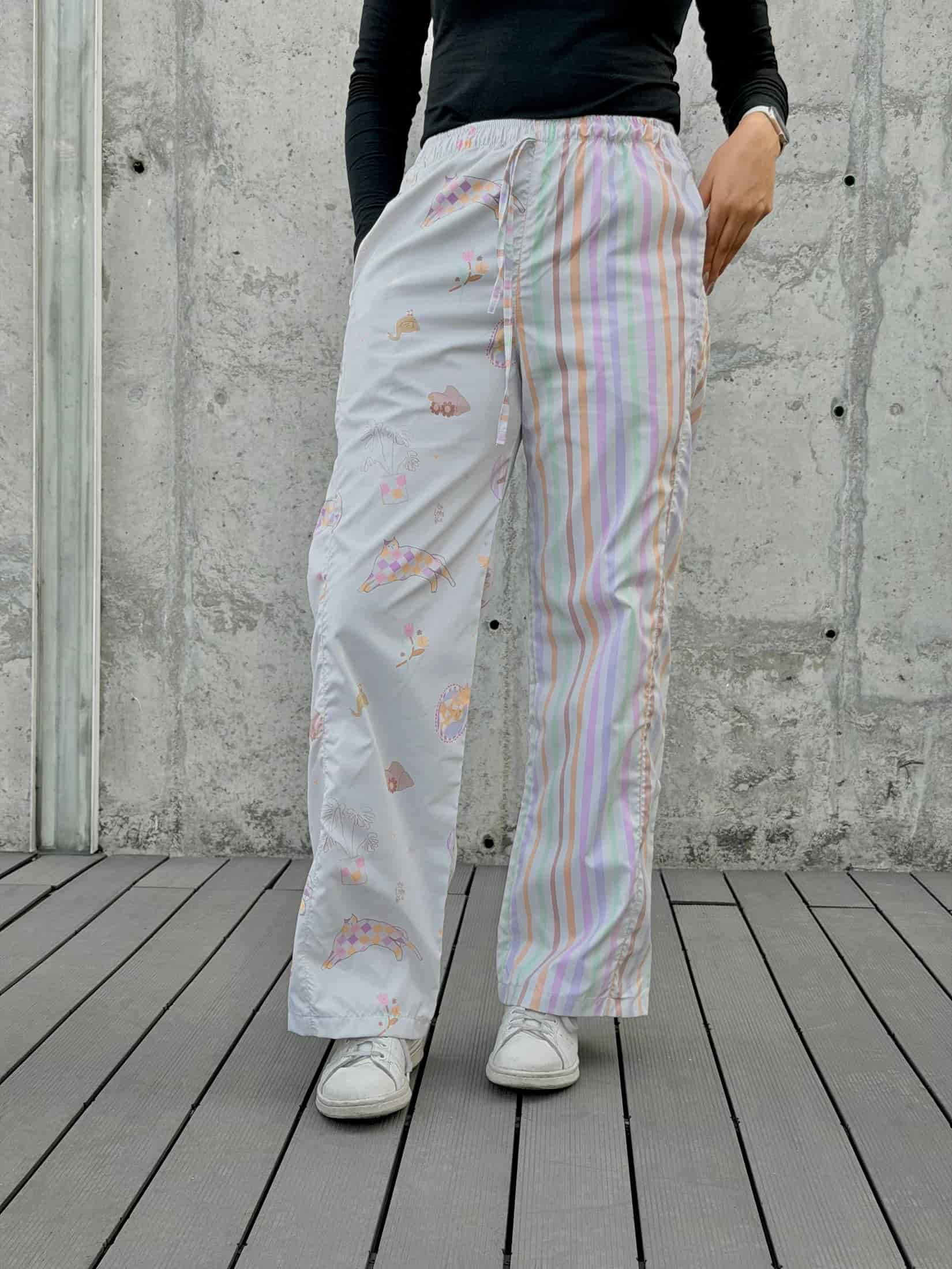 Pantalón Crema Combinado - miniatura 1