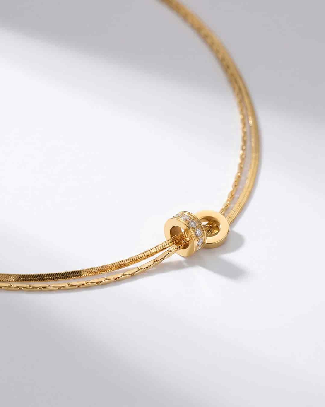 Collar Doble Cadena y Aros - miniatura 1